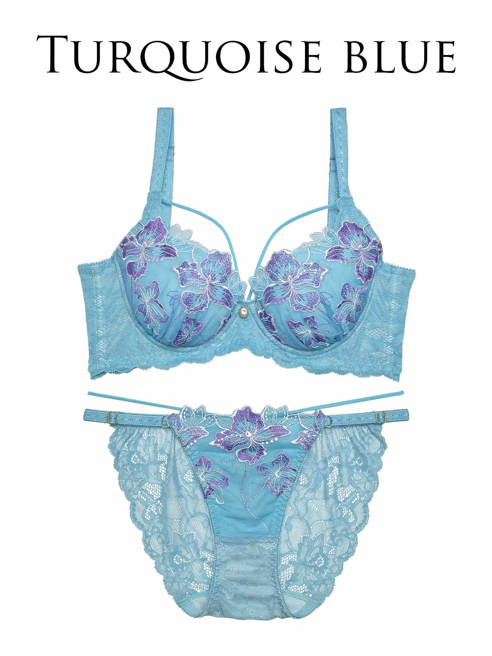 【Reinest】グロリアスマリンフラワー育乳脇高★魔法のブラジャー&バック透けフルバックショーツ - 【公式】247Lingerie