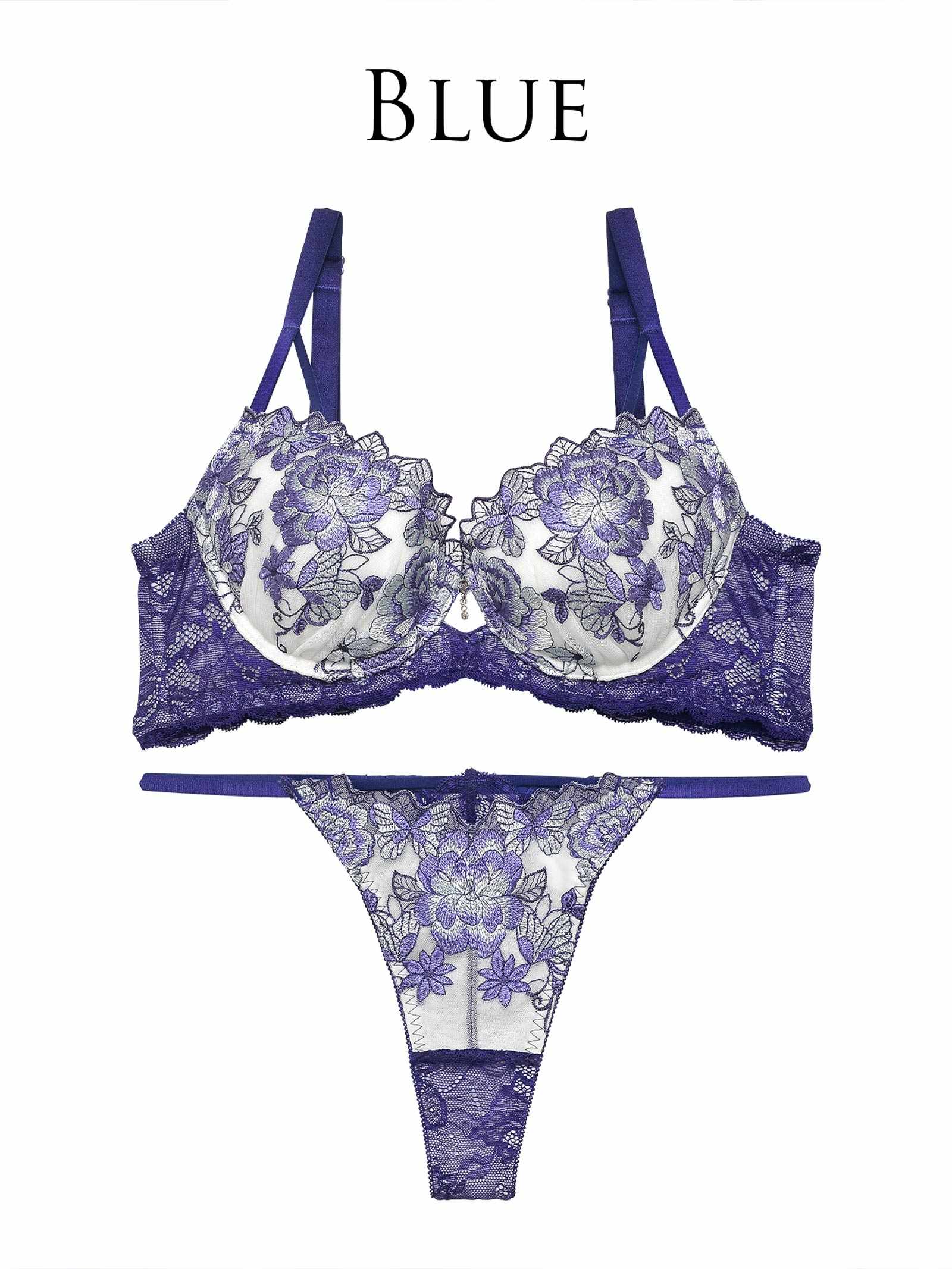 【予約:11/15頃より順次発送】11/6新作!【永尾まりや着用】【Reinest】ロイヤルピオニーバタフライブラジャー&バック透けTバックショーツ