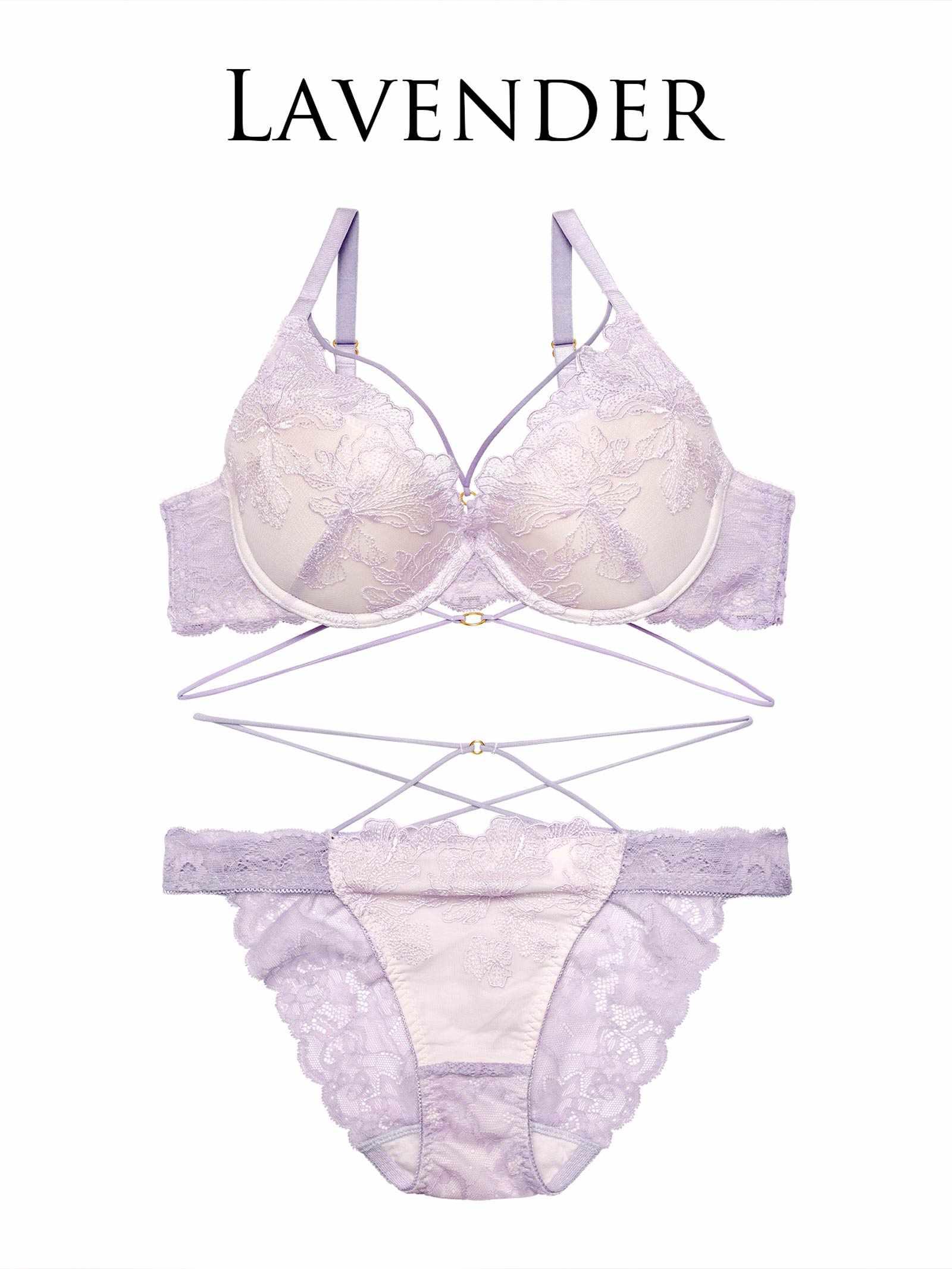 【Reinest】エレガンスペタルコードブラジャー&バック透けフルバックショーツ - 【公式】247Lingerie