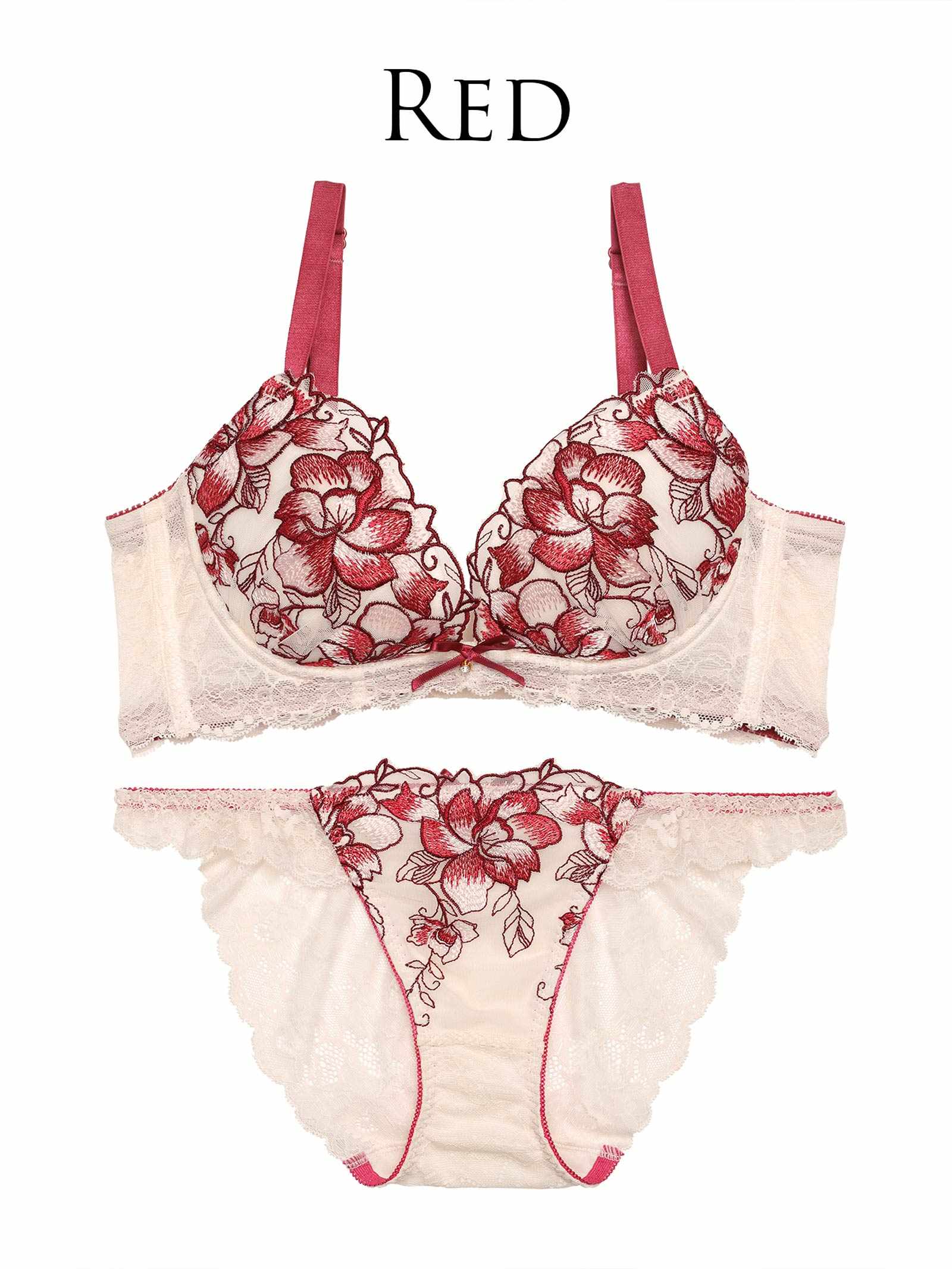 【永尾まりや着用】【Reinest】ブルームレーシィマテリアル育乳脇高★魔法のブラジャー&バック透けフルバックショーツ - 【公式】247Lingerie