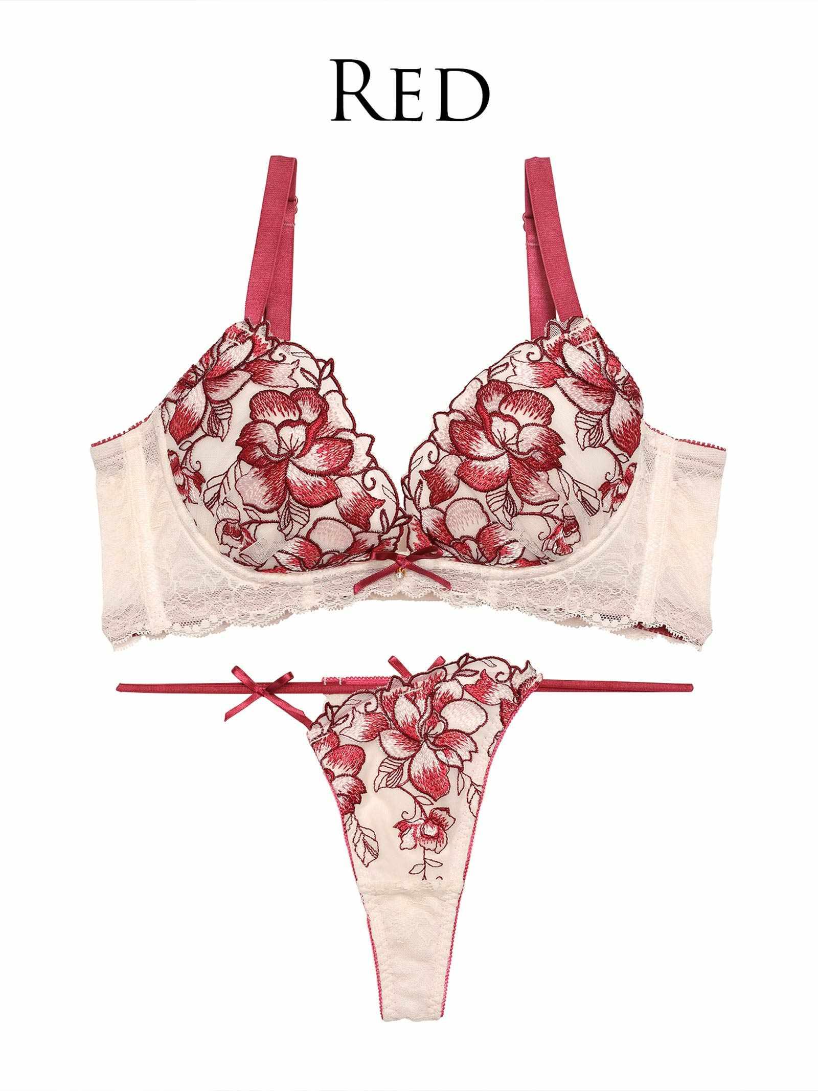 【永尾まりや着用】【Reinest】ブルームレーシィマテリアル育乳脇高★魔法のブラジャー&バック透けTバックショーツ - 【公式】247Lingerie