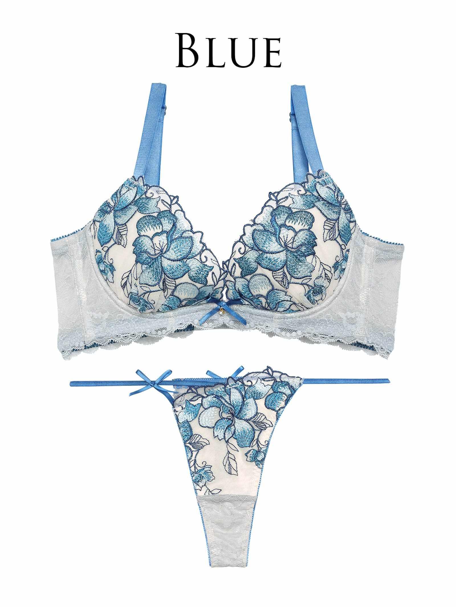 【永尾まりや着用】【Reinest】ブルームレーシィマテリアル育乳脇高★魔法のブラジャー&バック透けTバックショーツ - 【公式】247Lingerie