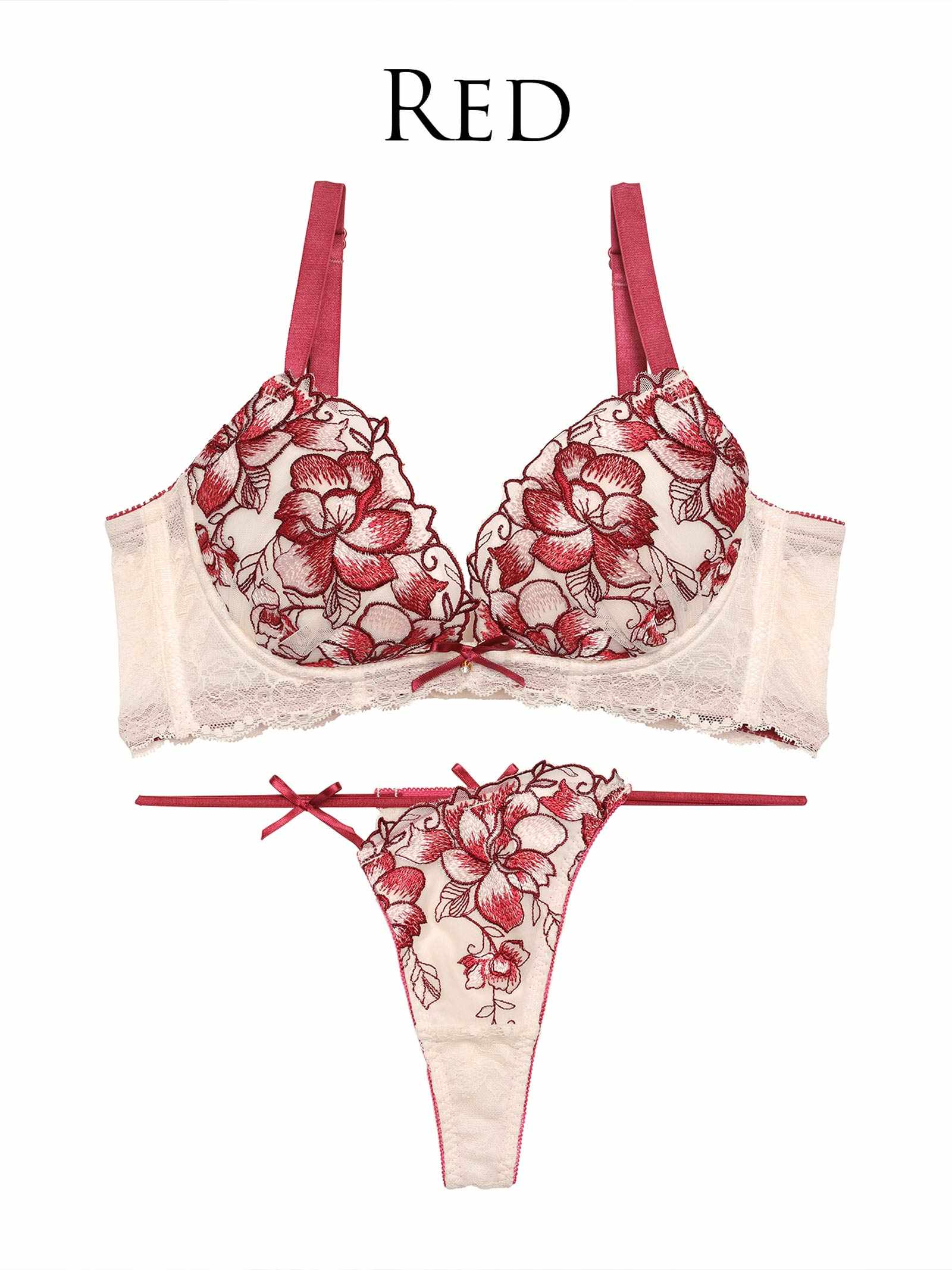 2/7新作!【永尾まりや着用】【Reinest】【GHサイズ】ブルームレーシィマテリアルブラジャー&バック透けTバックショーツ