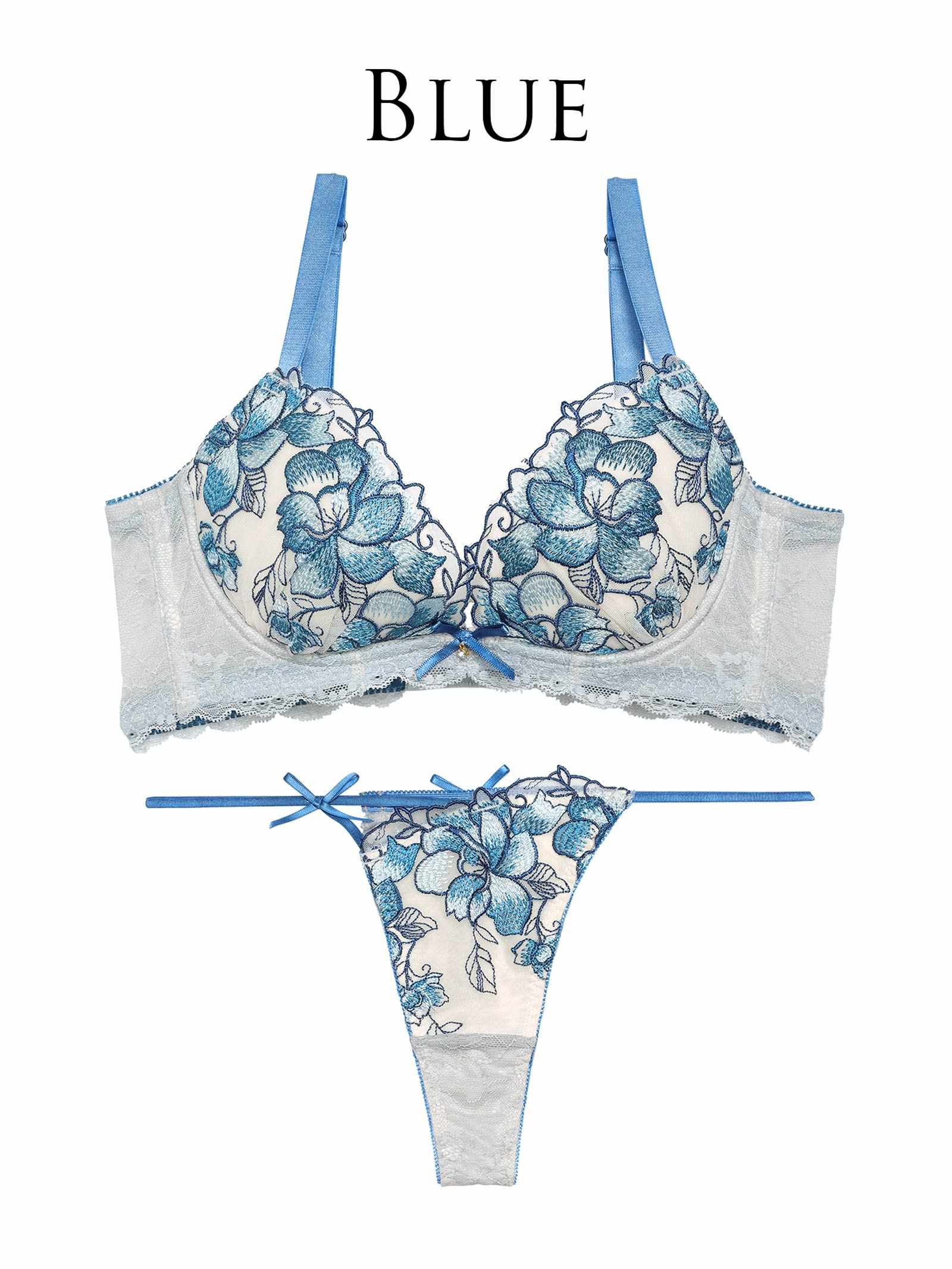 2/7新作!【永尾まりや着用】【Reinest】【GHサイズ】ブルームレーシィマテリアルブラジャー&バック透けTバックショーツ