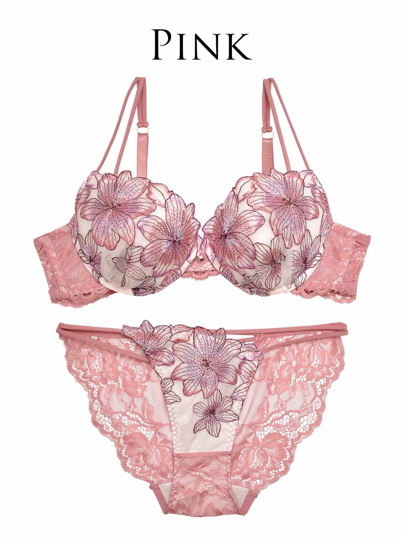 2/20再販!【Reinest】スイートシアーリリーブラジャー&バック透けフルバックショーツ - 【公式】247Lingerie