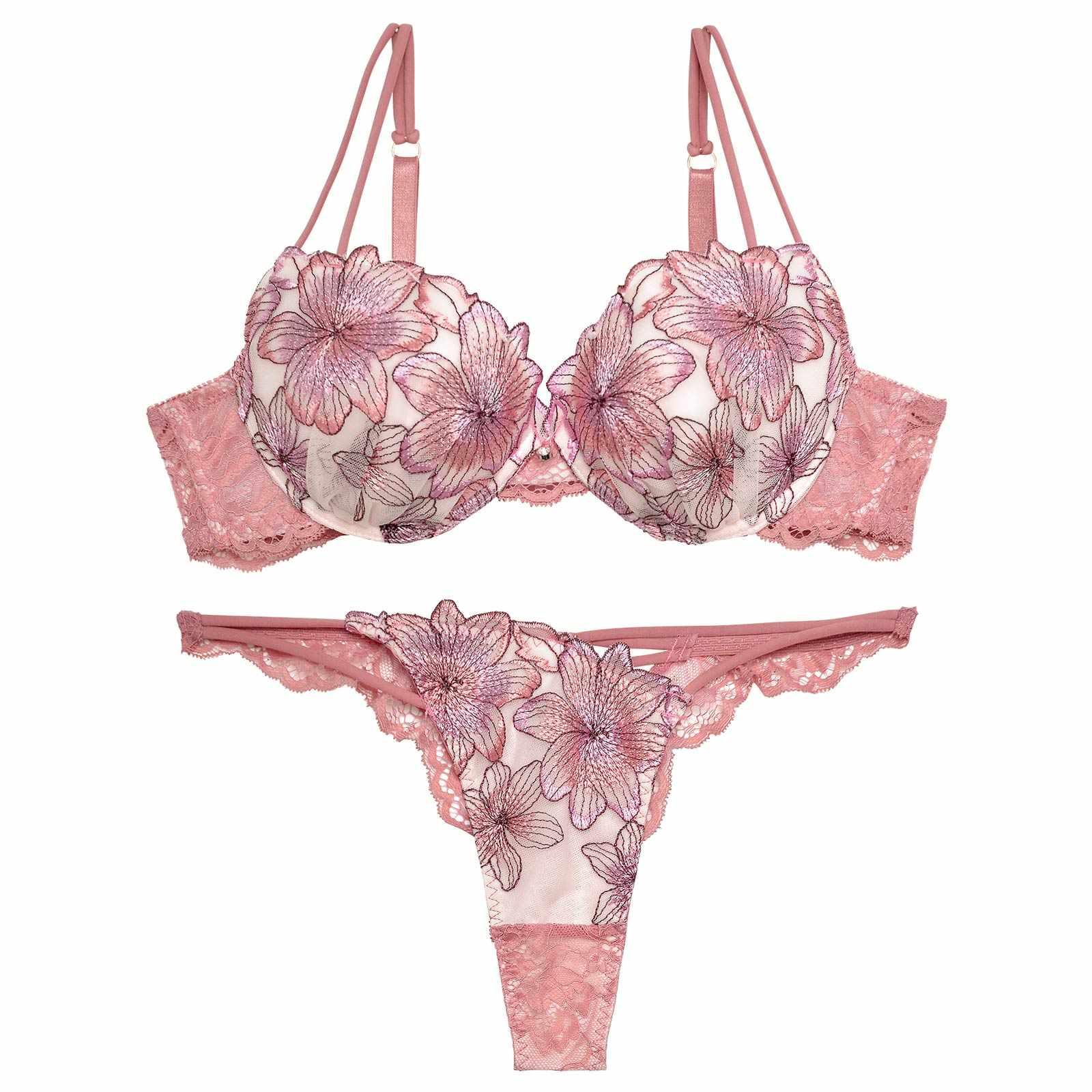 2/20再販!【Reinest】スイートシアーリリーブラジャー&バック透けTバックショーツ - 【公式】247Lingerie