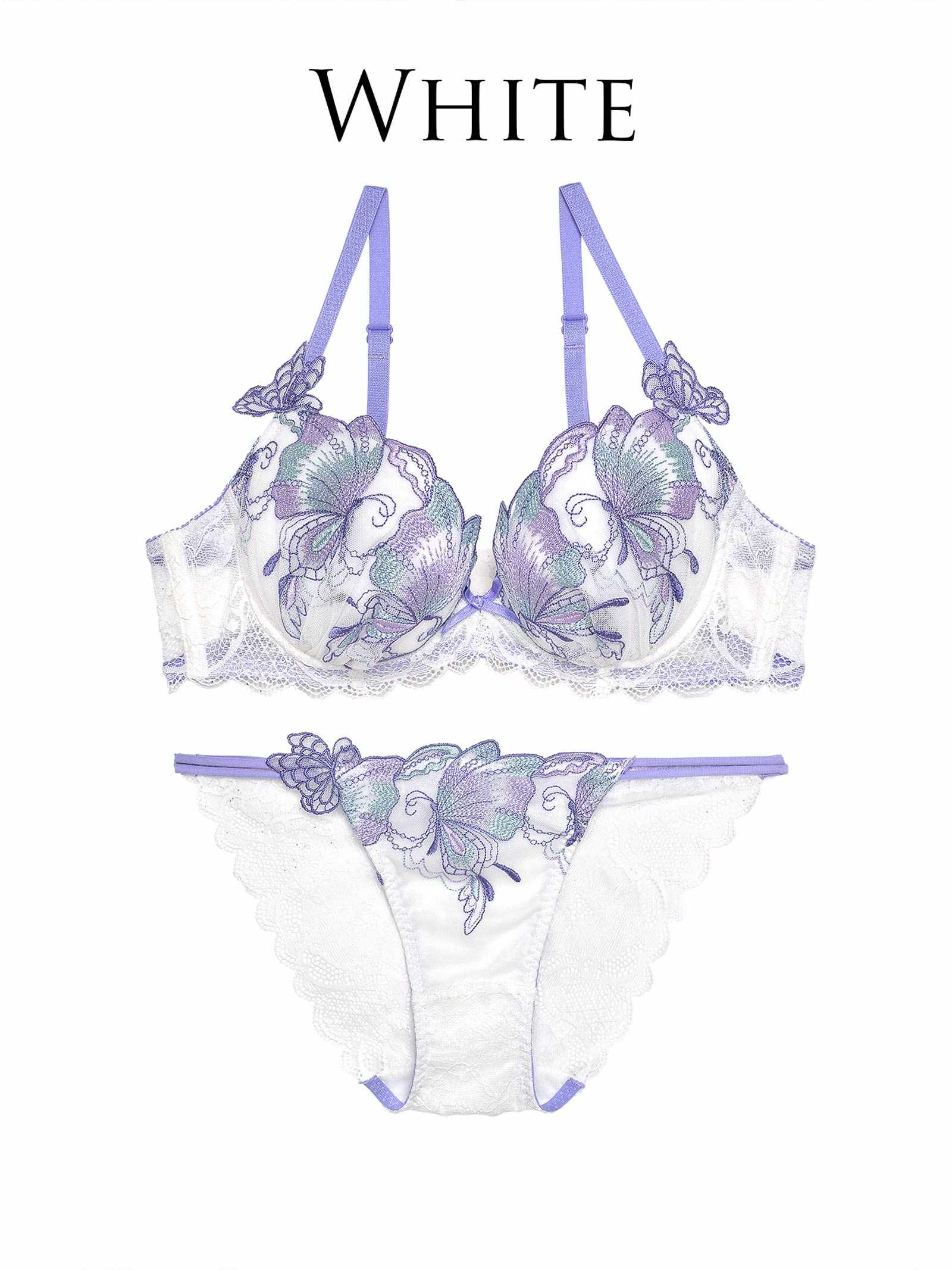 2/14再販!【Reinest】セレスティアルバタフライブラジャー&バック透けフルバックショーツ - 【公式】247Lingerie