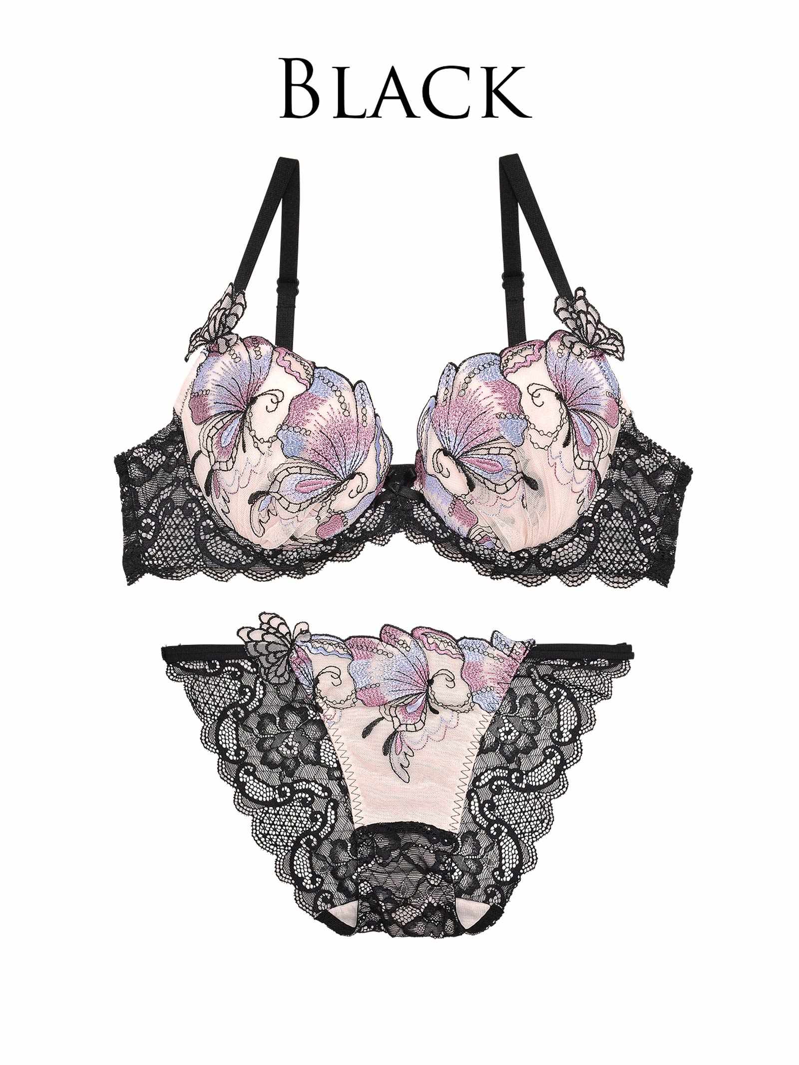 2/14再販!【Reinest】セレスティアルバタフライブラジャー&バック透けフルバックショーツ - 【公式】247Lingerie