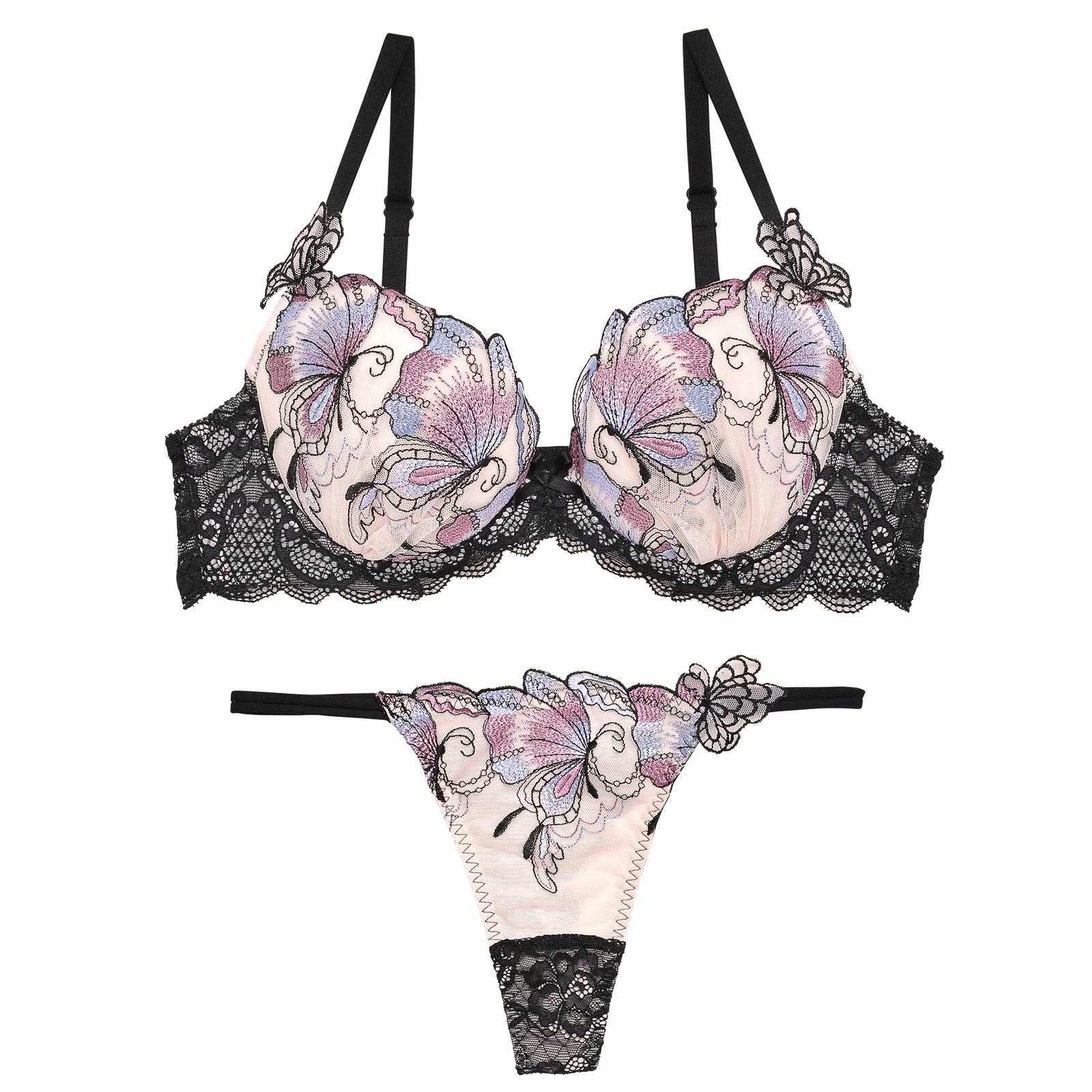 2/14再販!【Reinest】セレスティアルバタフライブラジャー&バック透けTバックショーツ - 【公式】247Lingerie