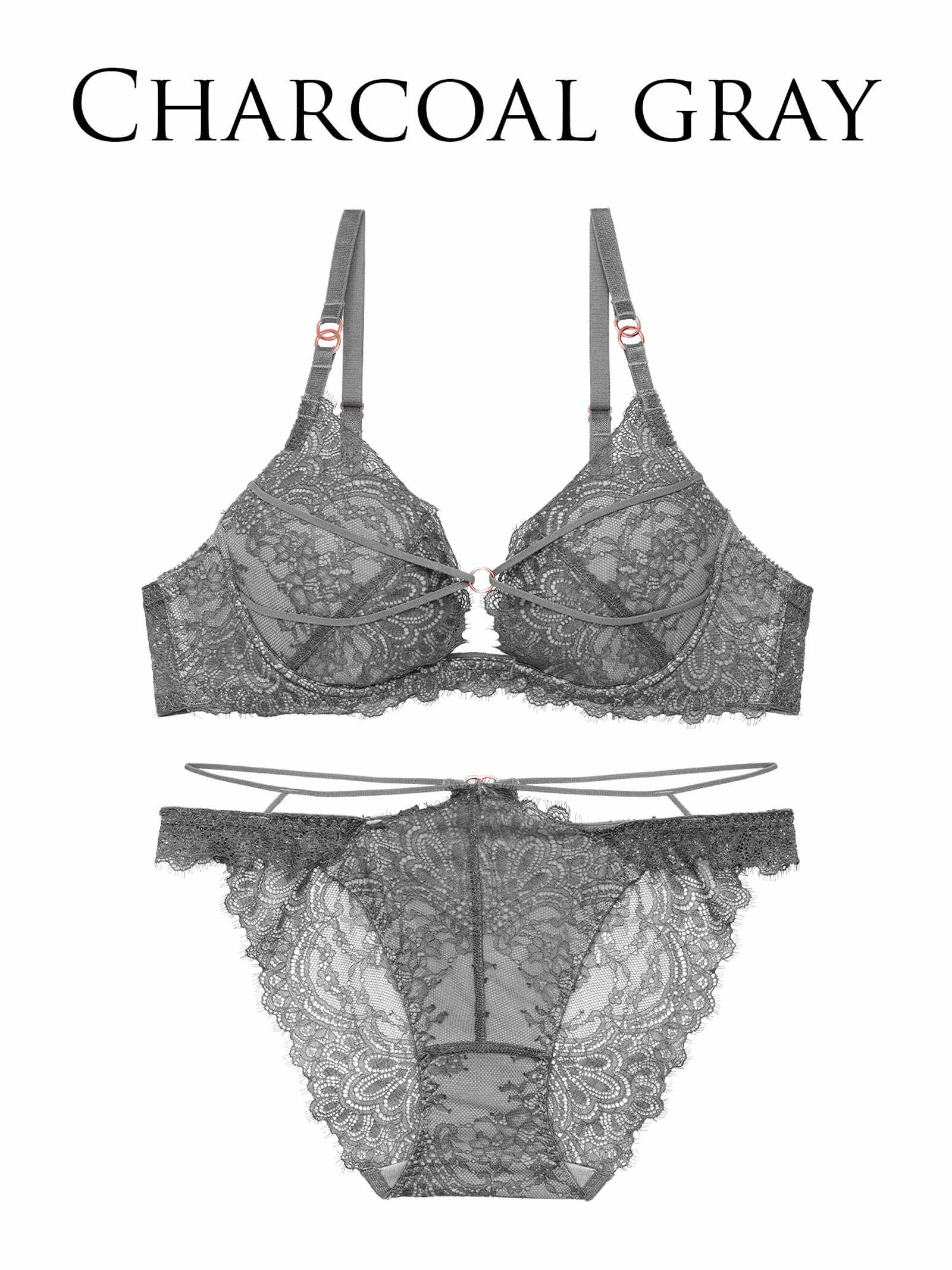 1/27再販!【Reinest】シックレーシィコードリングブラジャー&バック透けフルバックショーツ - 【公式】247Lingerie