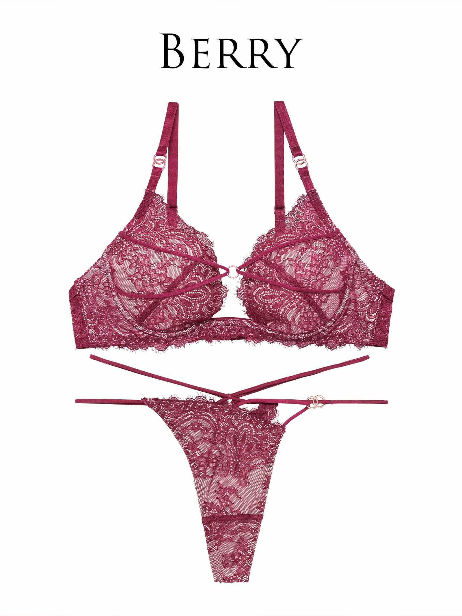 1/27再販!【Reinest】シックレーシィコードリングブラジャー&バック透けTバックショーツ - 【公式】247Lingerie