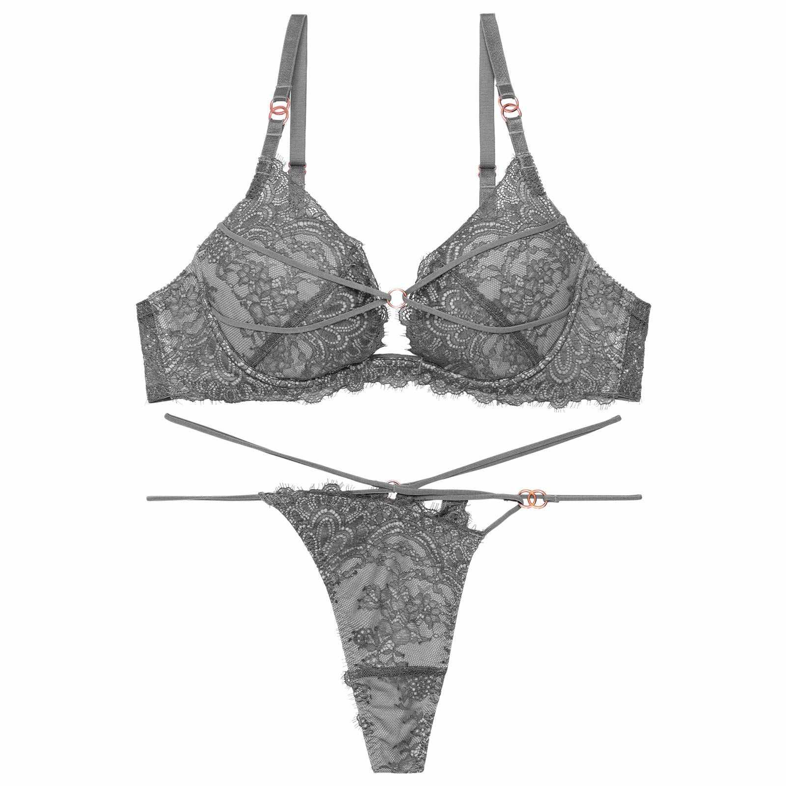 1/27再販!【Reinest】シックレーシィコードリングブラジャー&バック透けTバックショーツ - 【公式】247Lingerie