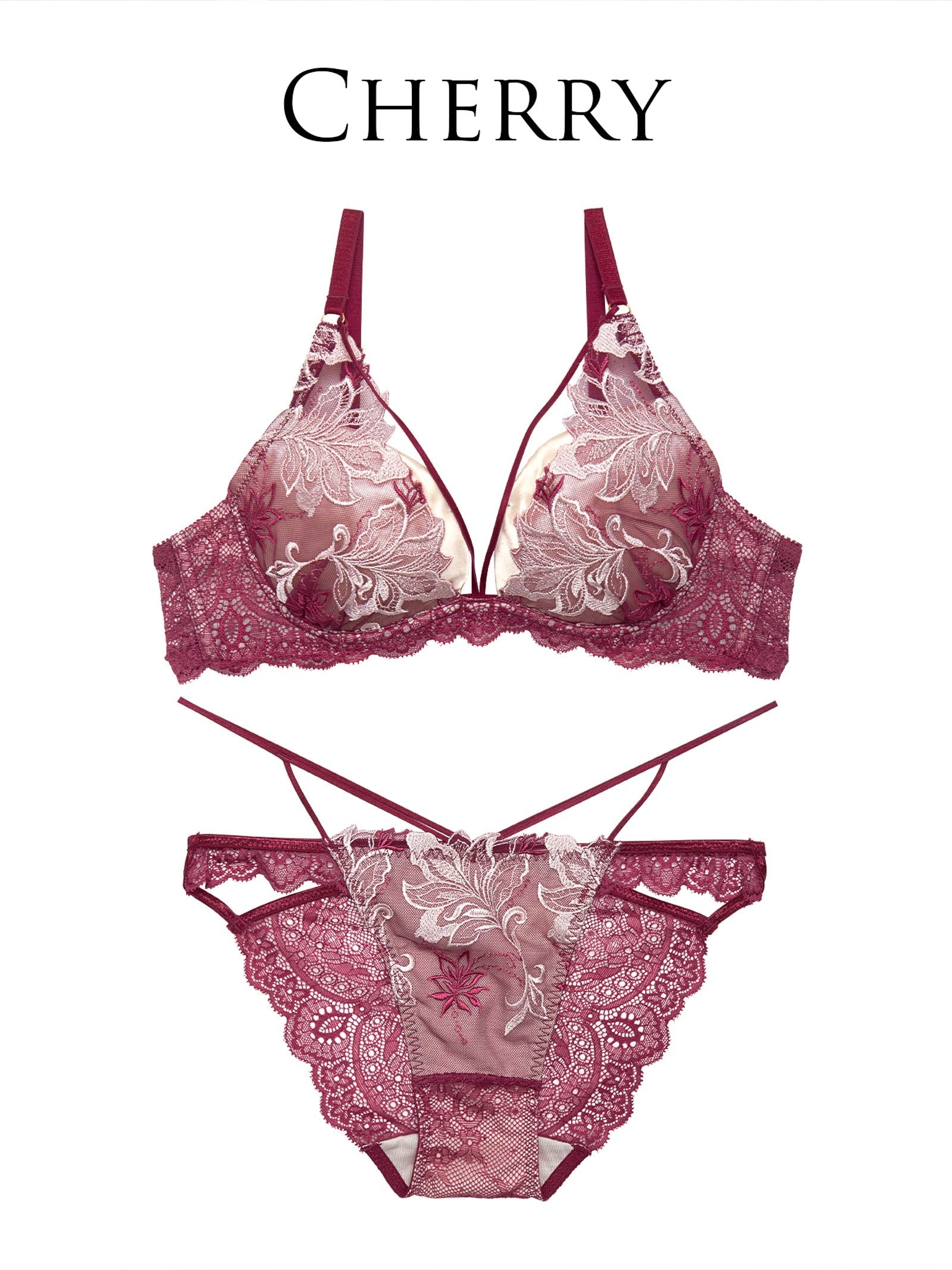 2/26新作!【永尾まりや着用】【Reinest】グロリアスリッチボタニカルブラジャー&バック透けフルバックショーツ