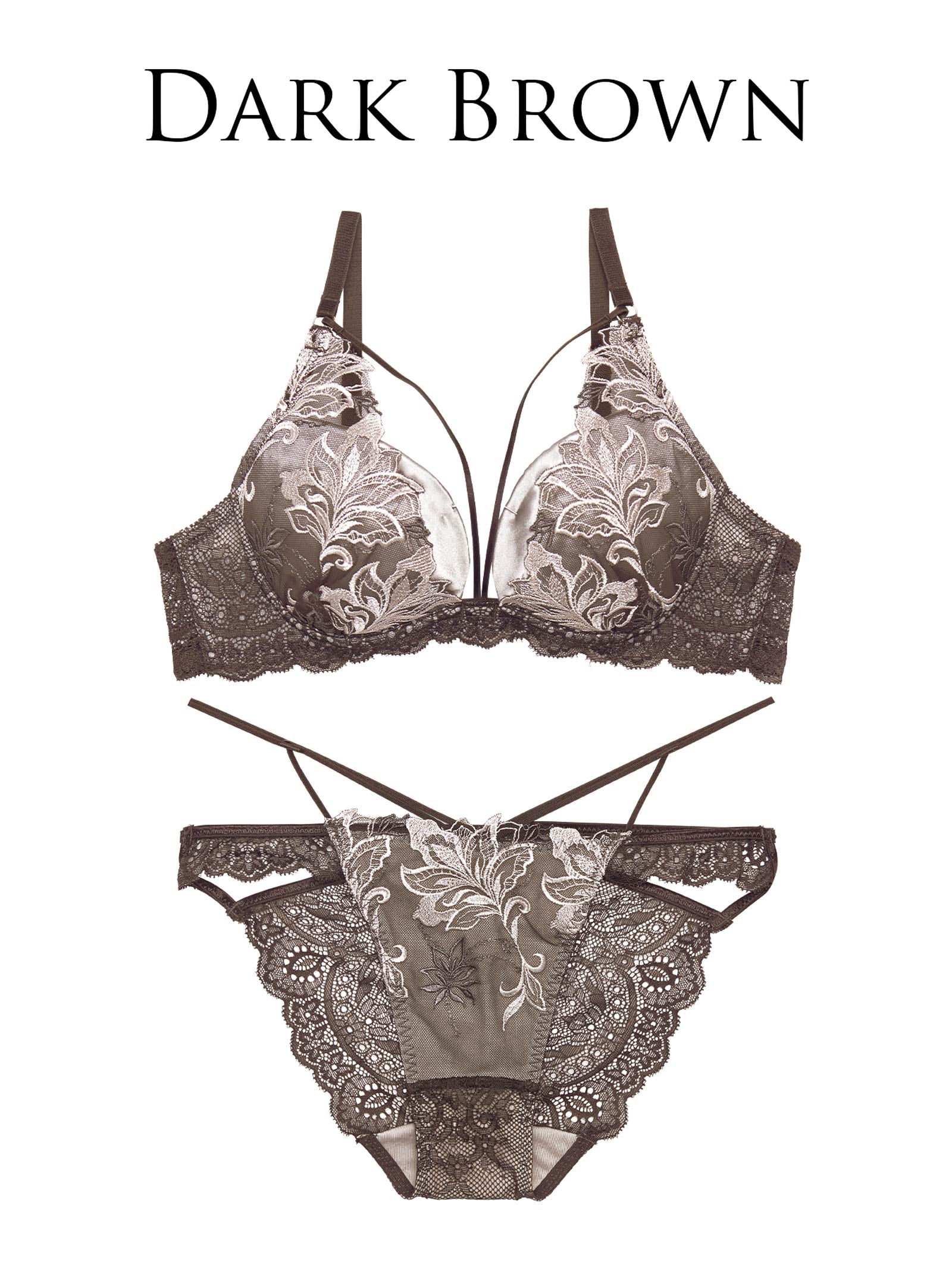 2/26新作!【永尾まりや着用】【Reinest】グロリアスリッチボタニカルブラジャー&バック透けフルバックショーツ