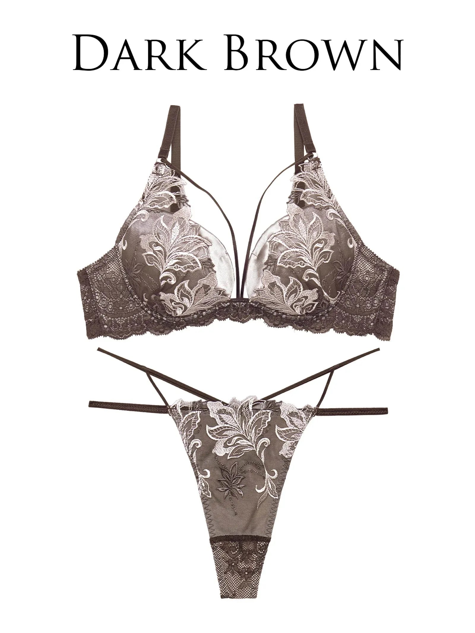 【永尾まりや着用】【Reinest】グロリアスリッチボタニカルブラジャー&バック透けTバックショーツ - 【公式】247Lingerie