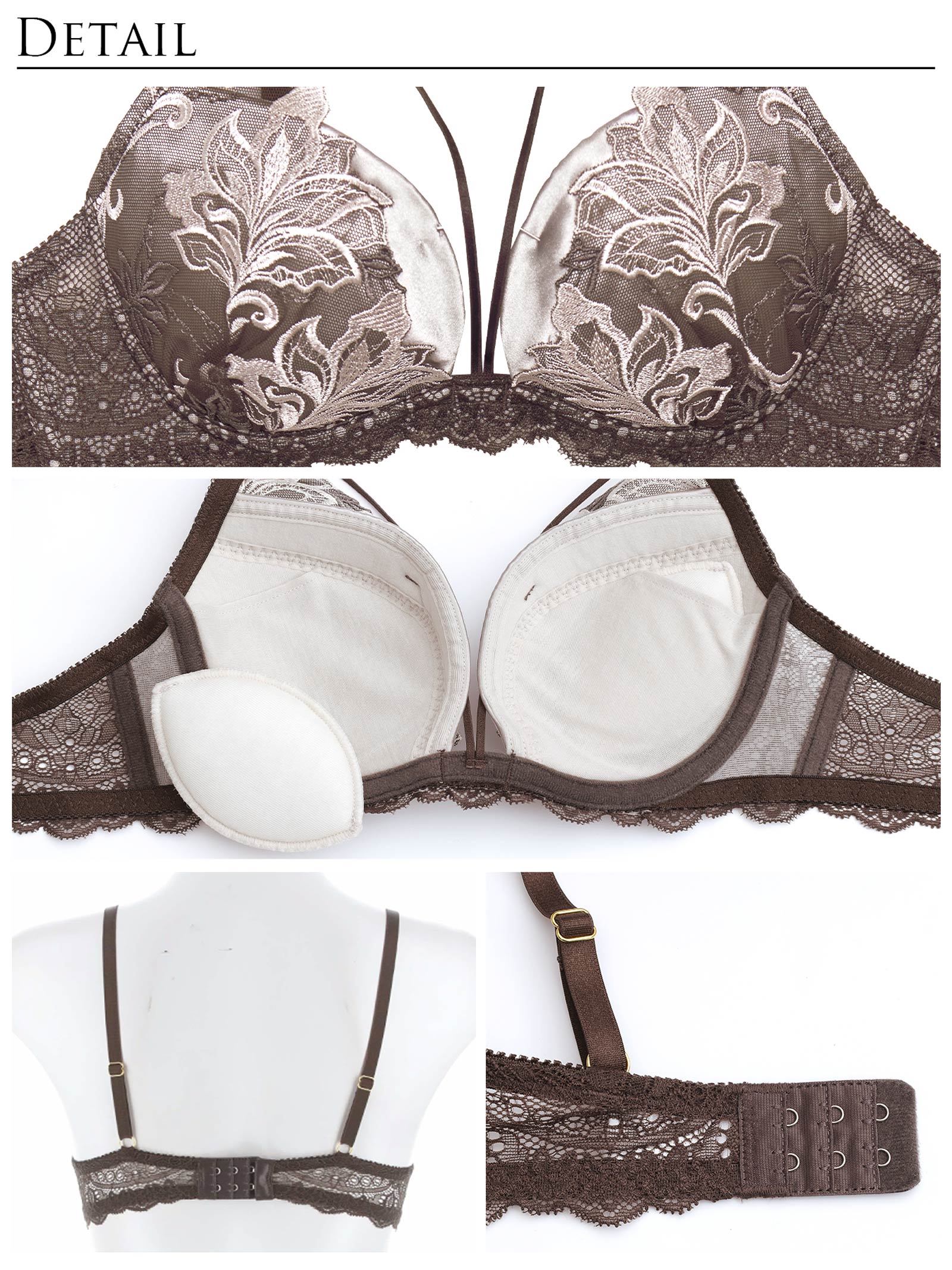 【永尾まりや着用】【Reinest】グロリアスリッチボタニカルブラジャー&バック透けTバックショーツ - 【公式】247Lingerie