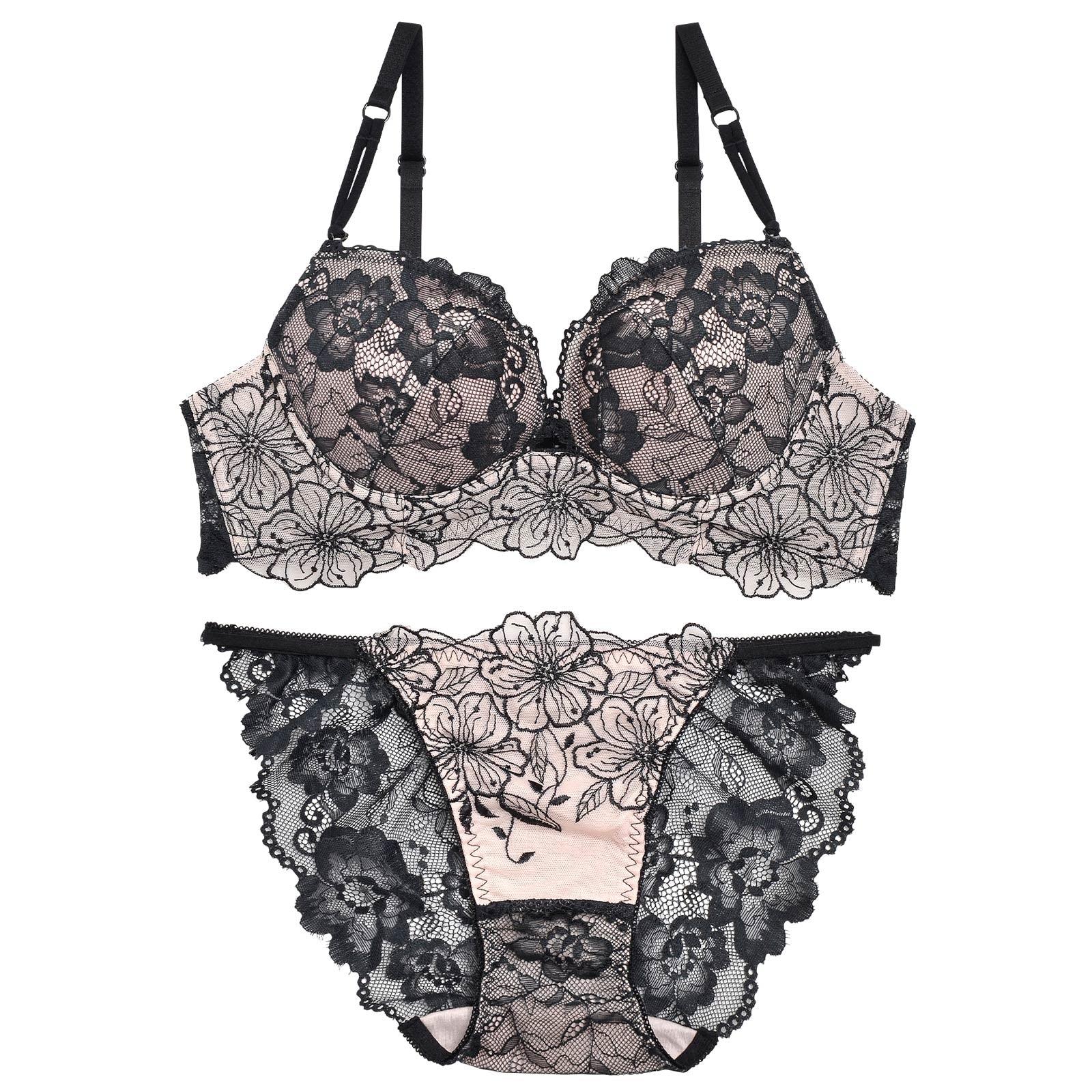 1/31再販!キムボラム着用【Reinest】SEXYレース花柄ブラジャー&バック透けフルバックショーツ - 【公式】247Lingerie