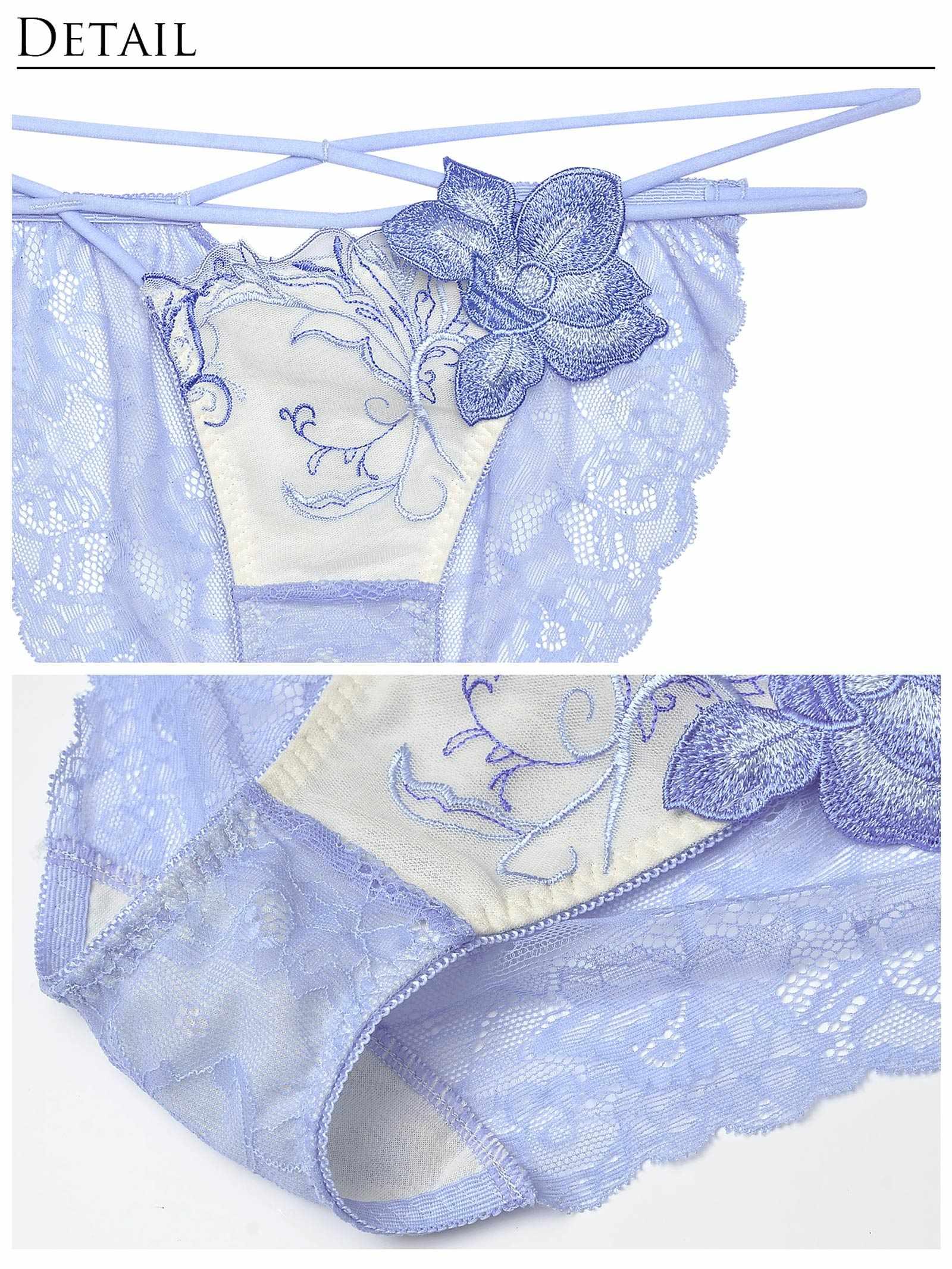 【Reinest】ルミナスペタルエンブロイダリー育乳脇高★魔法のブラジャー&バック透けフルバックショーツ - 【公式】247Lingerie