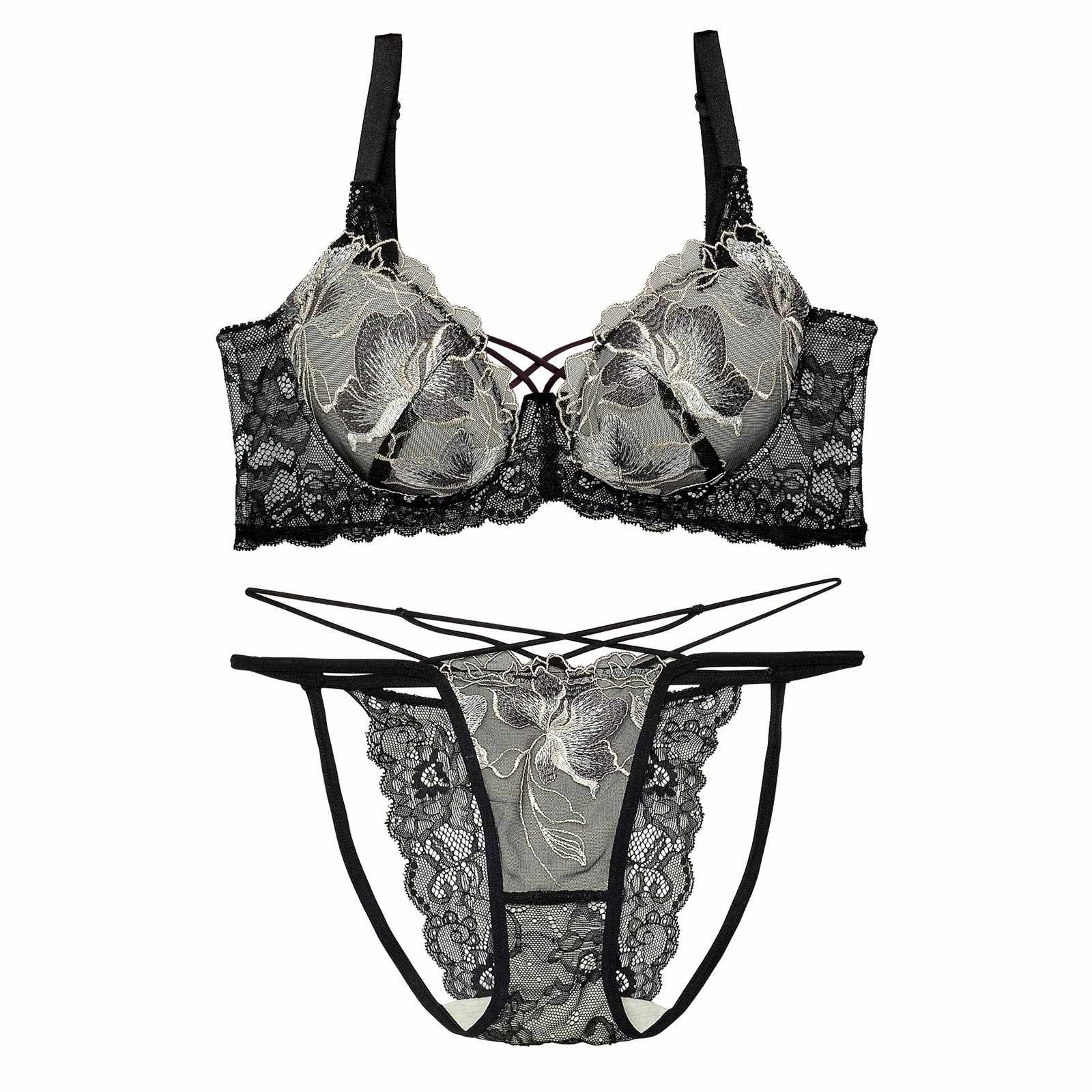 10/9再販!【Reinest】ブロッサムカットストリング育乳脇高★魔法のブラジャー&バック透けフルバックショーツ