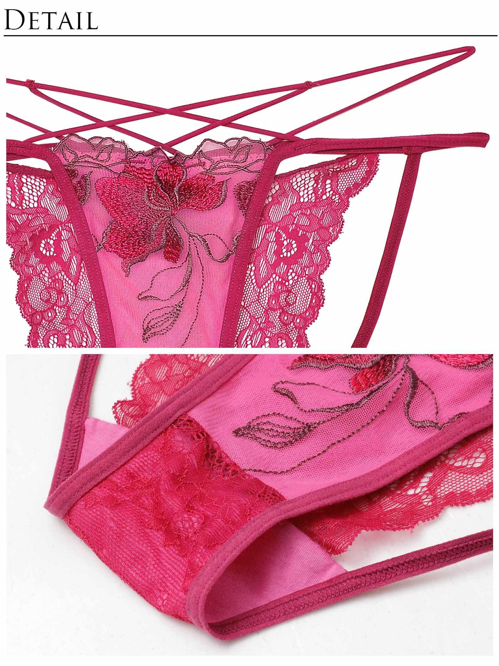 【Reinest】ブロッサムカットストリング育乳脇高★魔法のブラジャー&バック透けフルバックショーツ - 【公式】247Lingerie