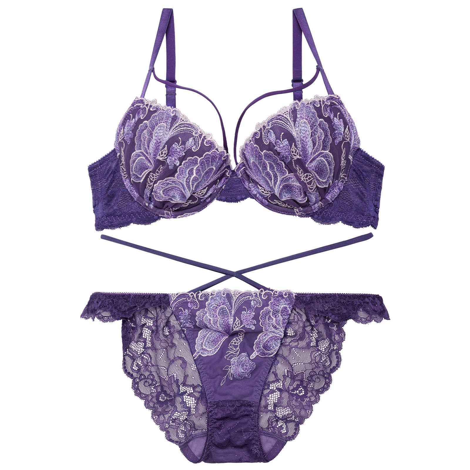 【Reinest】ヴィーナスバタフライストリングブラジャー&バック透けフルバックショーツ