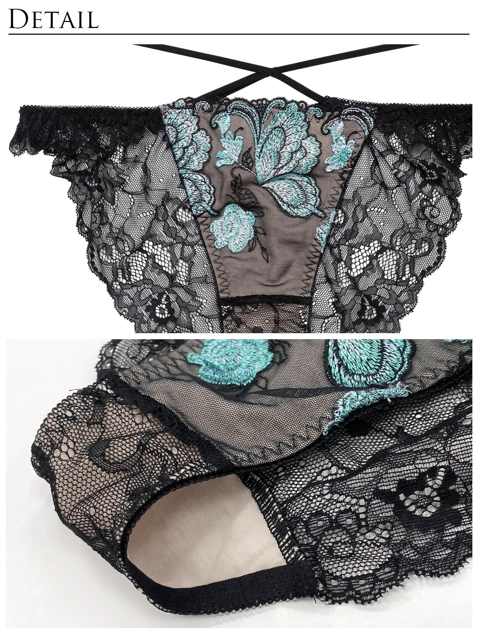 【Reinest】ヴィーナスバタフライストリングブラジャー&バック透けフルバックショーツ - 【公式】247Lingerie