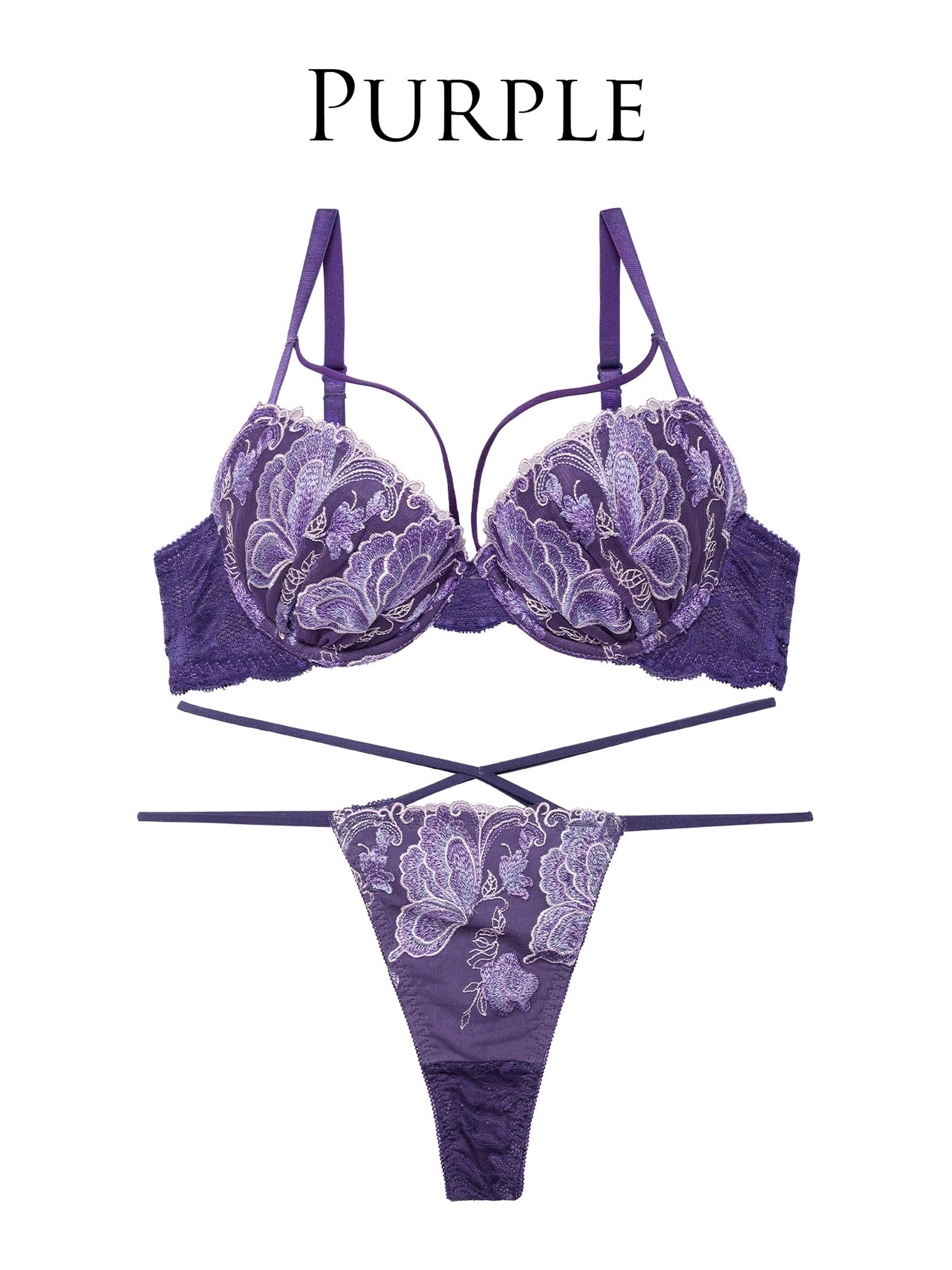 【Reinest】ヴィーナスバタフライストリングブラジャー&バック透けTバックショーツ - 【公式】247Lingerie