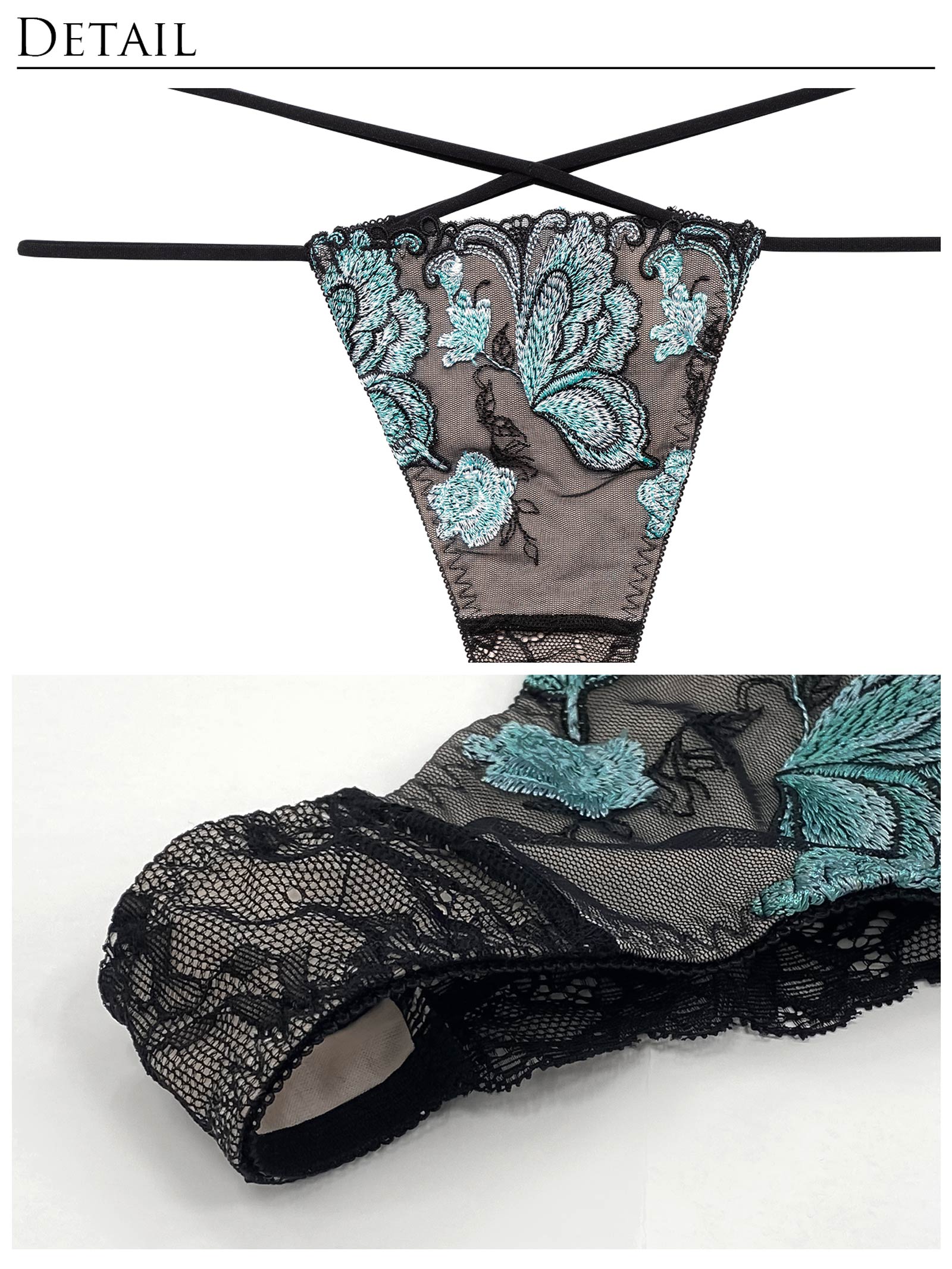 【Reinest】ヴィーナスバタフライストリングブラジャー&バック透けTバックショーツ - 【公式】247Lingerie