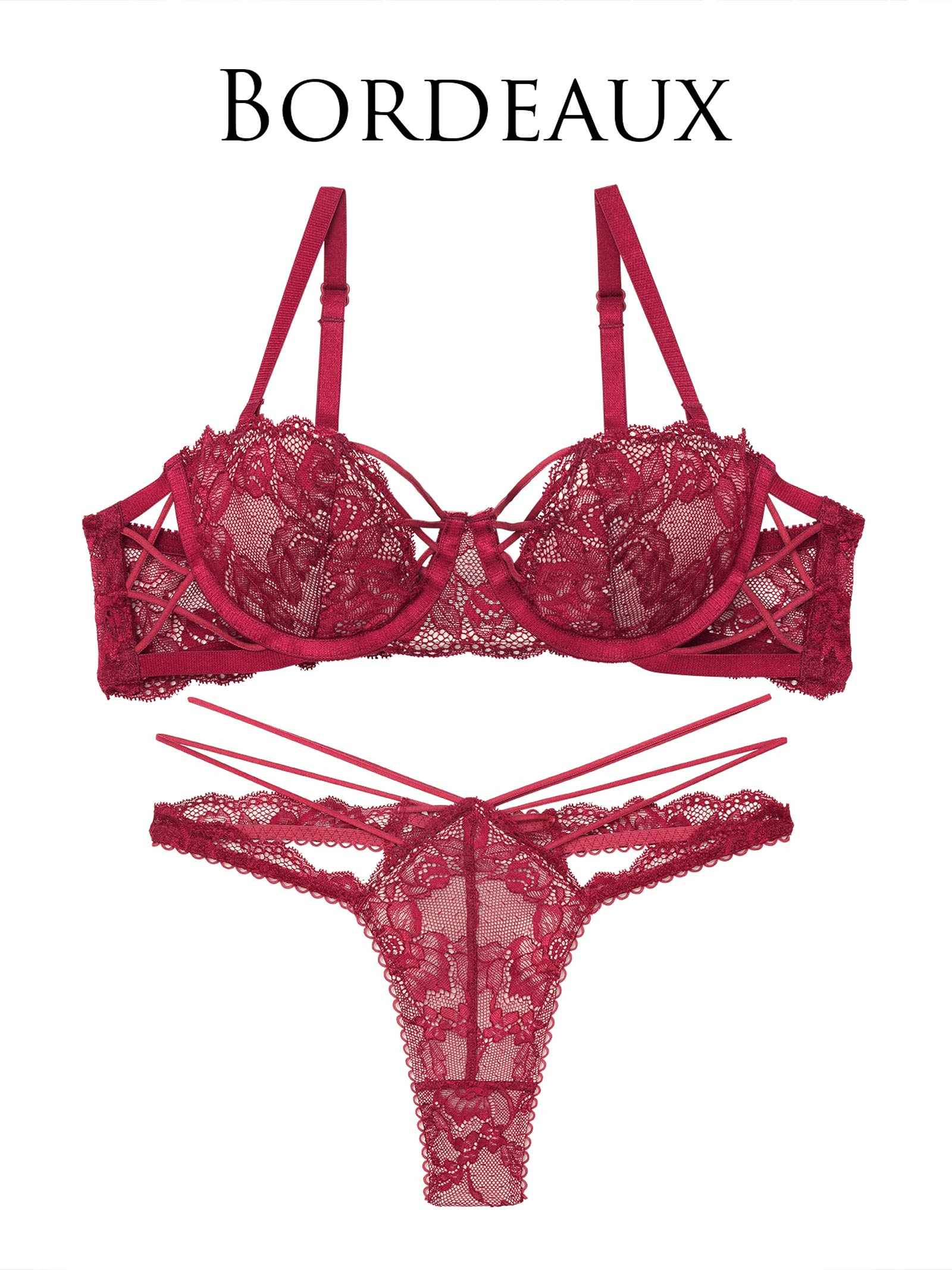 10/15新作!【Reinest】ラビリンスコードレースブラジャー&バック透けTバックショーツ