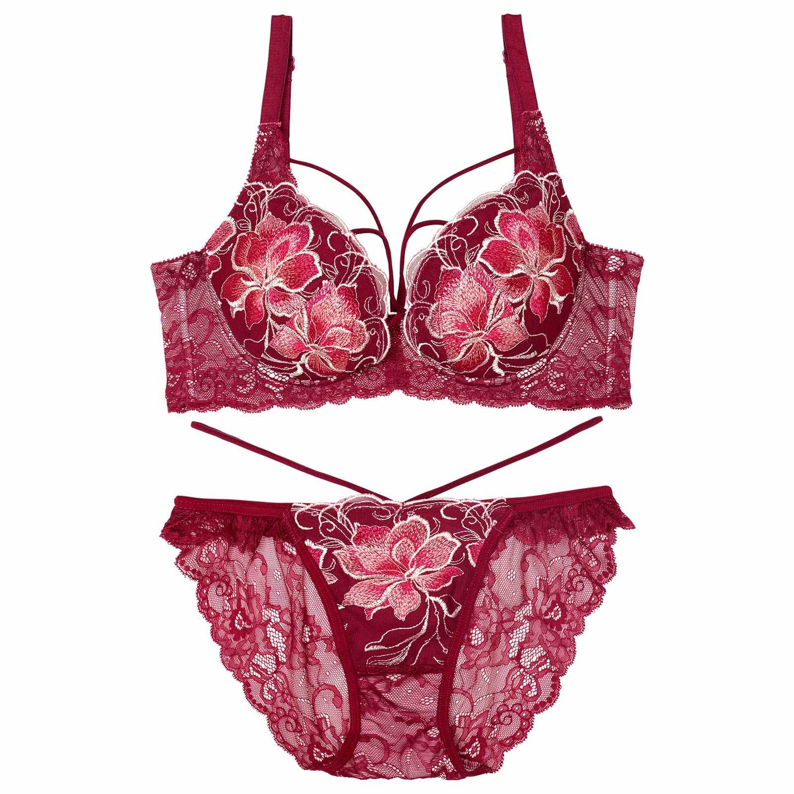 【永尾まりや着用】【Reinest】エターナルディープフラワー育乳脇高★魔法のブラジャー&バック透けフルバックショーツ