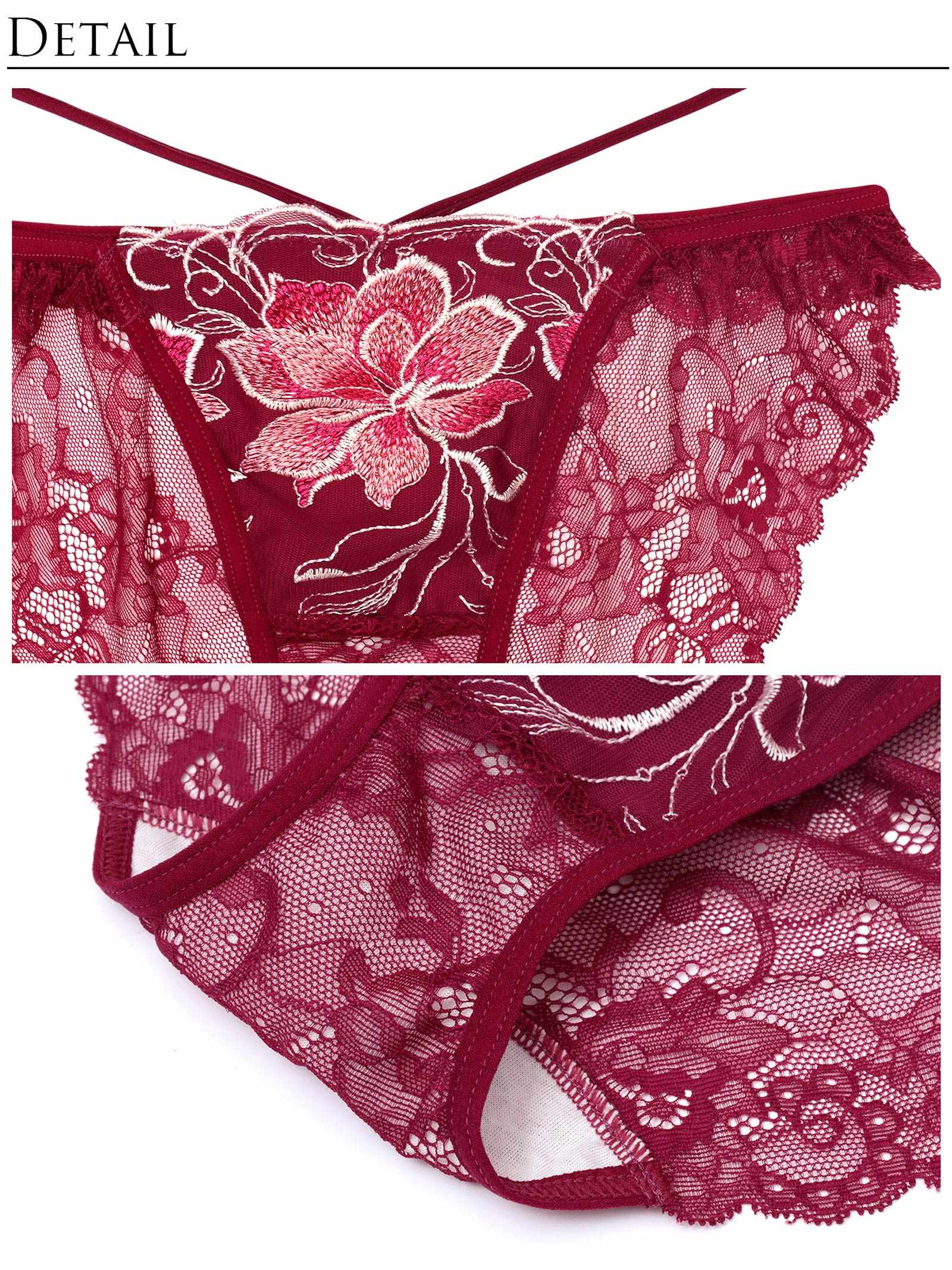 7/9新作!!【永尾まりや着用】【Reinest】エターナルディープフラワー育乳脇高★魔法のブラジャー&バック透けフルバックショーツ