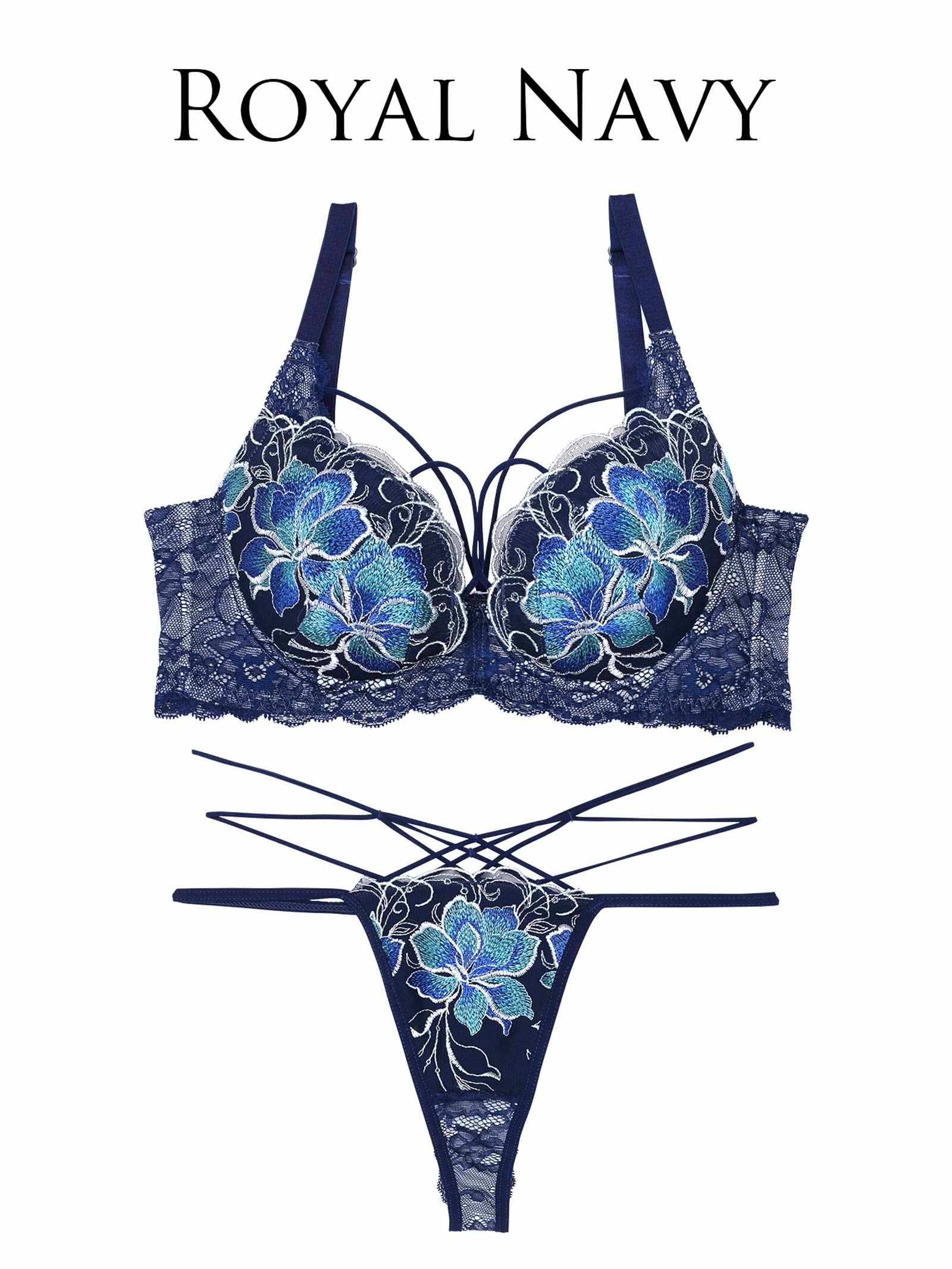 7/9新作!!【永尾まりや着用】【Reinest】エターナルディープフラワー育乳脇高★魔法のブラジャー&バック透けTバックショーツ