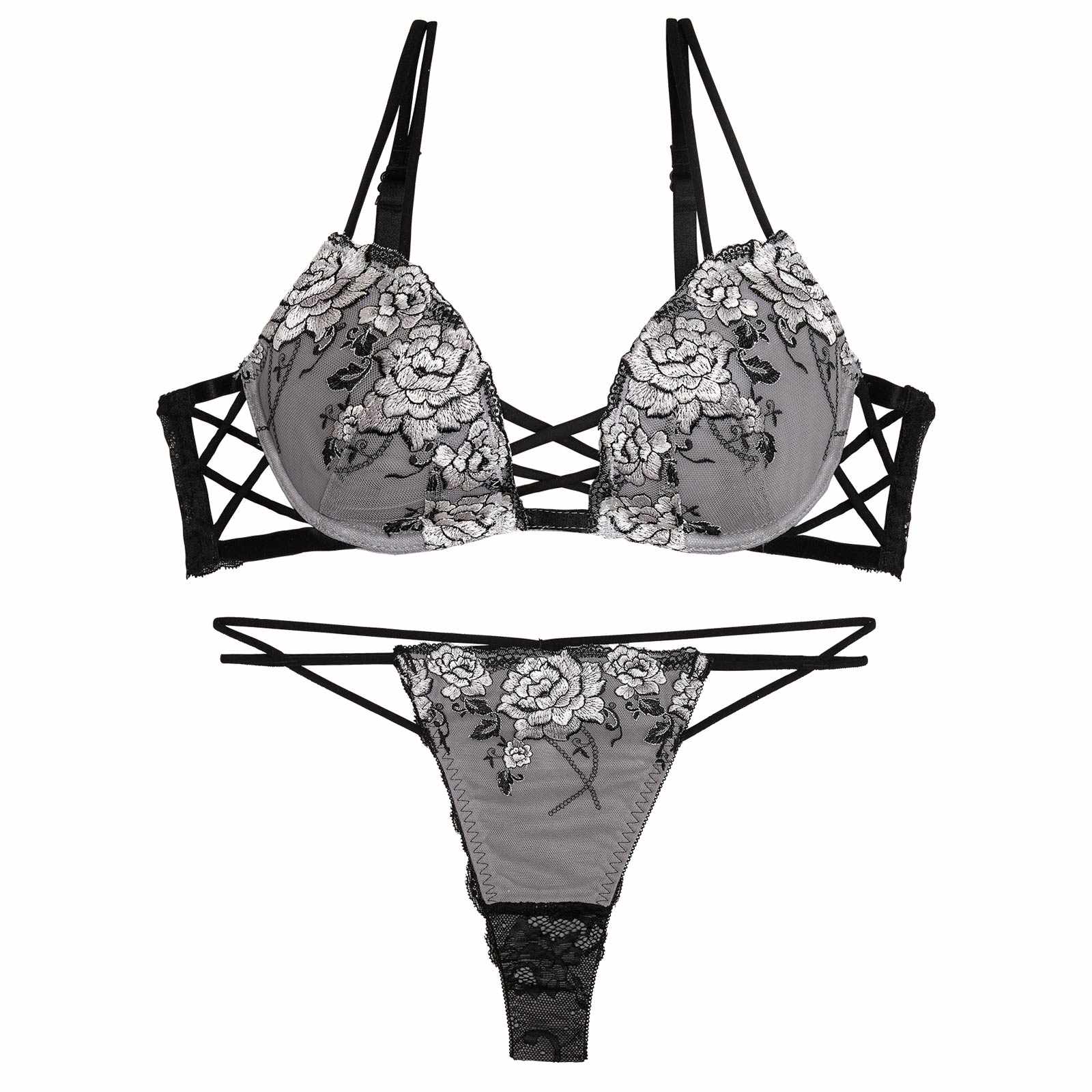 11/3新作!【Reinest】リュクスピオニークロスブラジャー&バック透けTバックショーツ