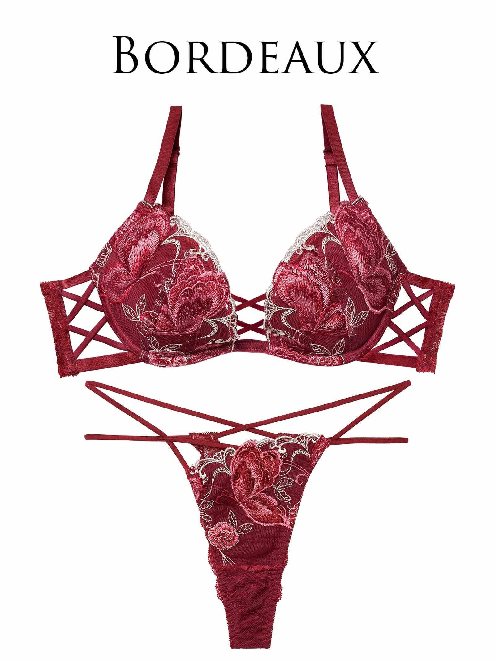 12/12新作!【Reinest】バタフリークロスアップブラジャー&バック透けTバックショーツ