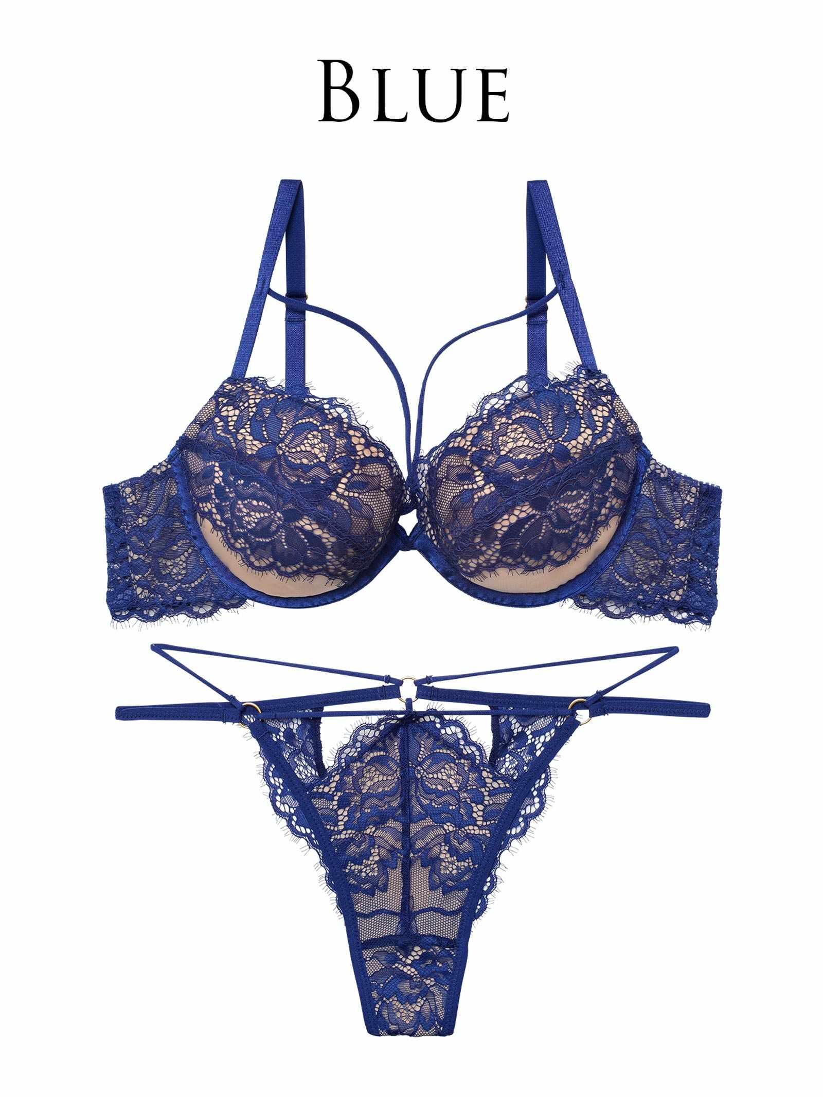 2/13新作!【Reinest】アグレアーブルレースコードブラジャー&バック透けTバックショーツ