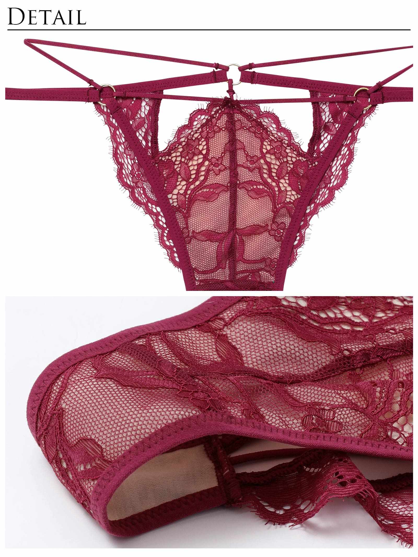 【予約:2/17より順次発送】2/13新作!【Reinest】アグレアーブルレースコードブラジャー&バック透けTバックショーツ