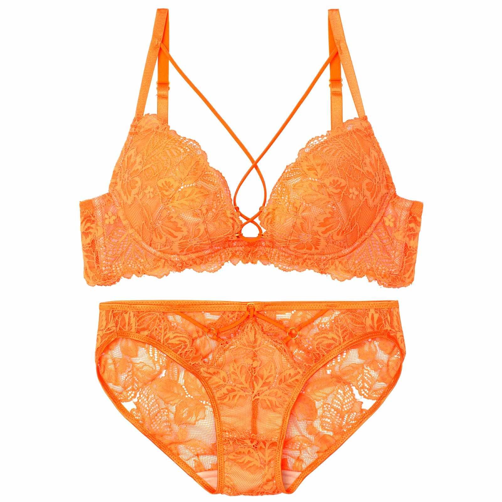 【Reinest】スピンドルレーシィカットブラジャー&バック透けフルバックショーツ