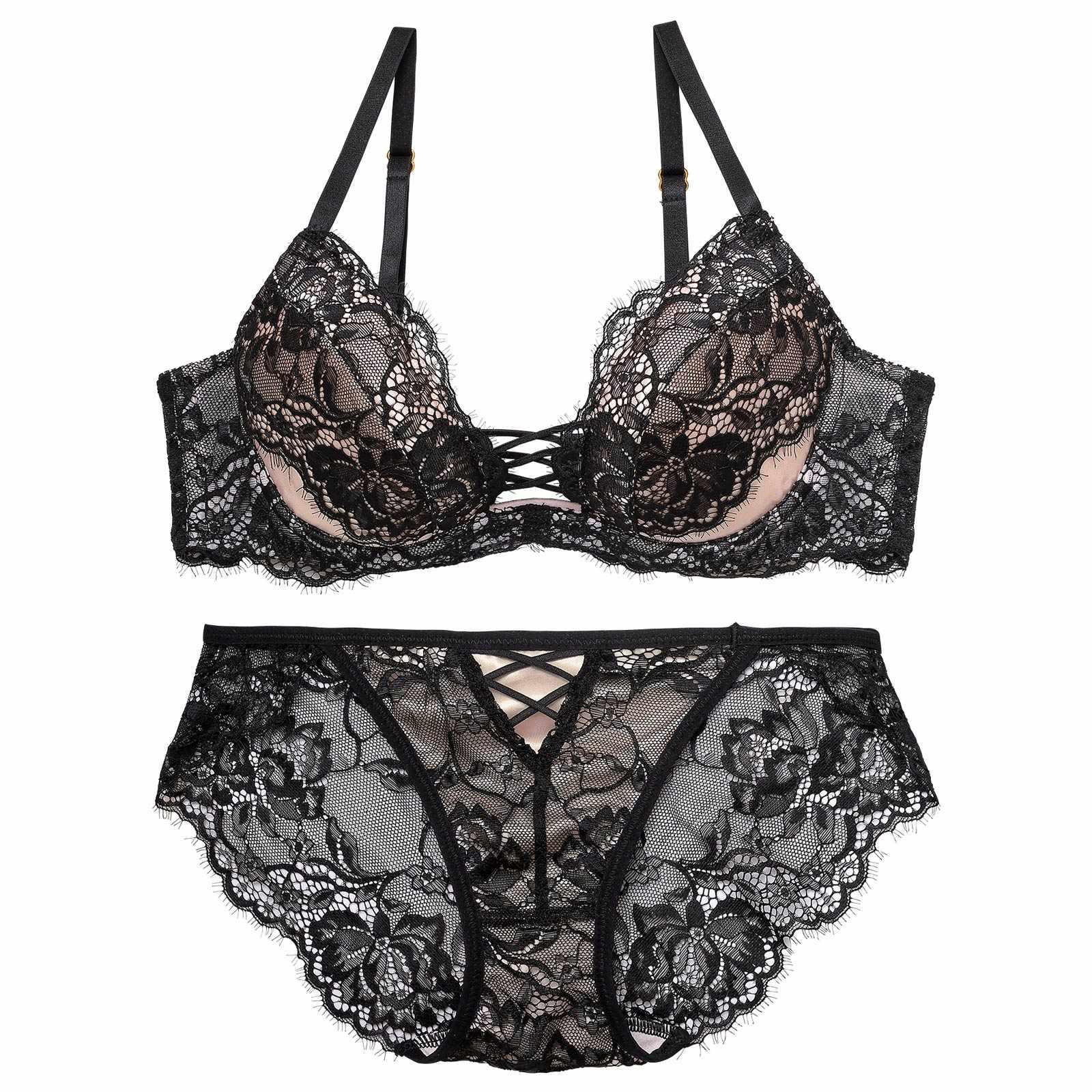 1/27再販!【Reinest】ラグジュアリースピンドルレースブラジャー&バック透けフルバックショーツ - 【公式】247Lingerie