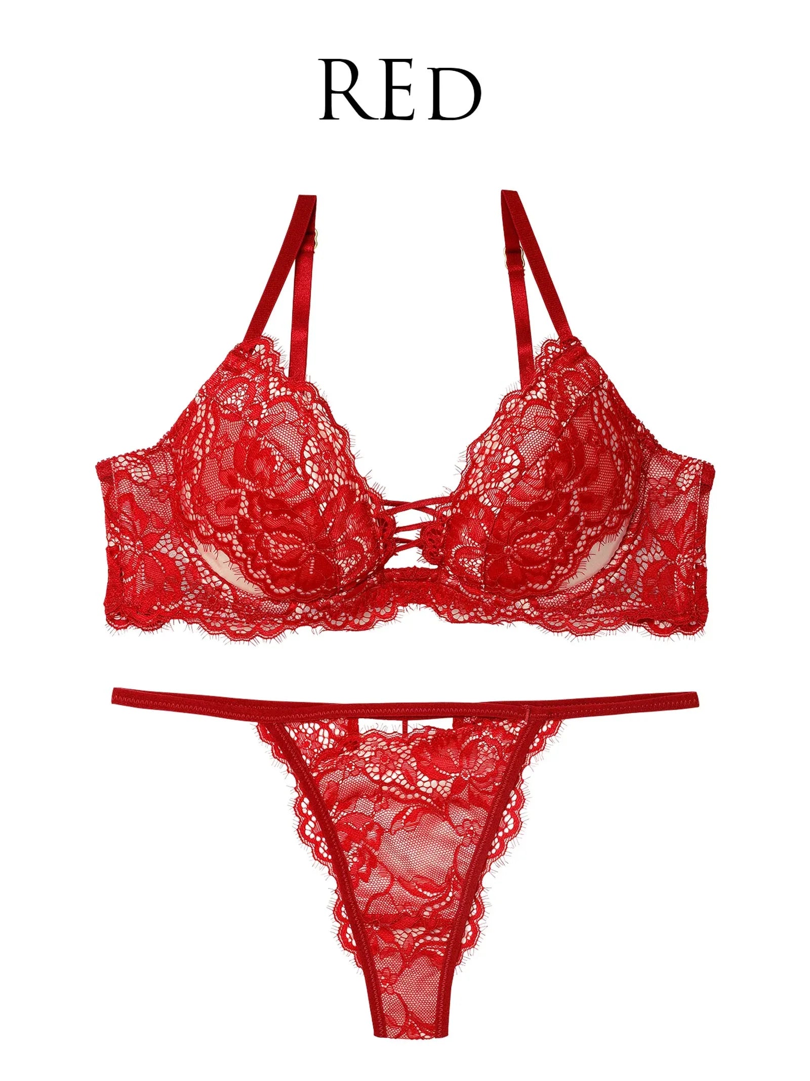 1/27再販!【Reinest】ラグジュアリースピンドルレースブラジャー&バック透けTバックショーツ - 【公式】247Lingerie