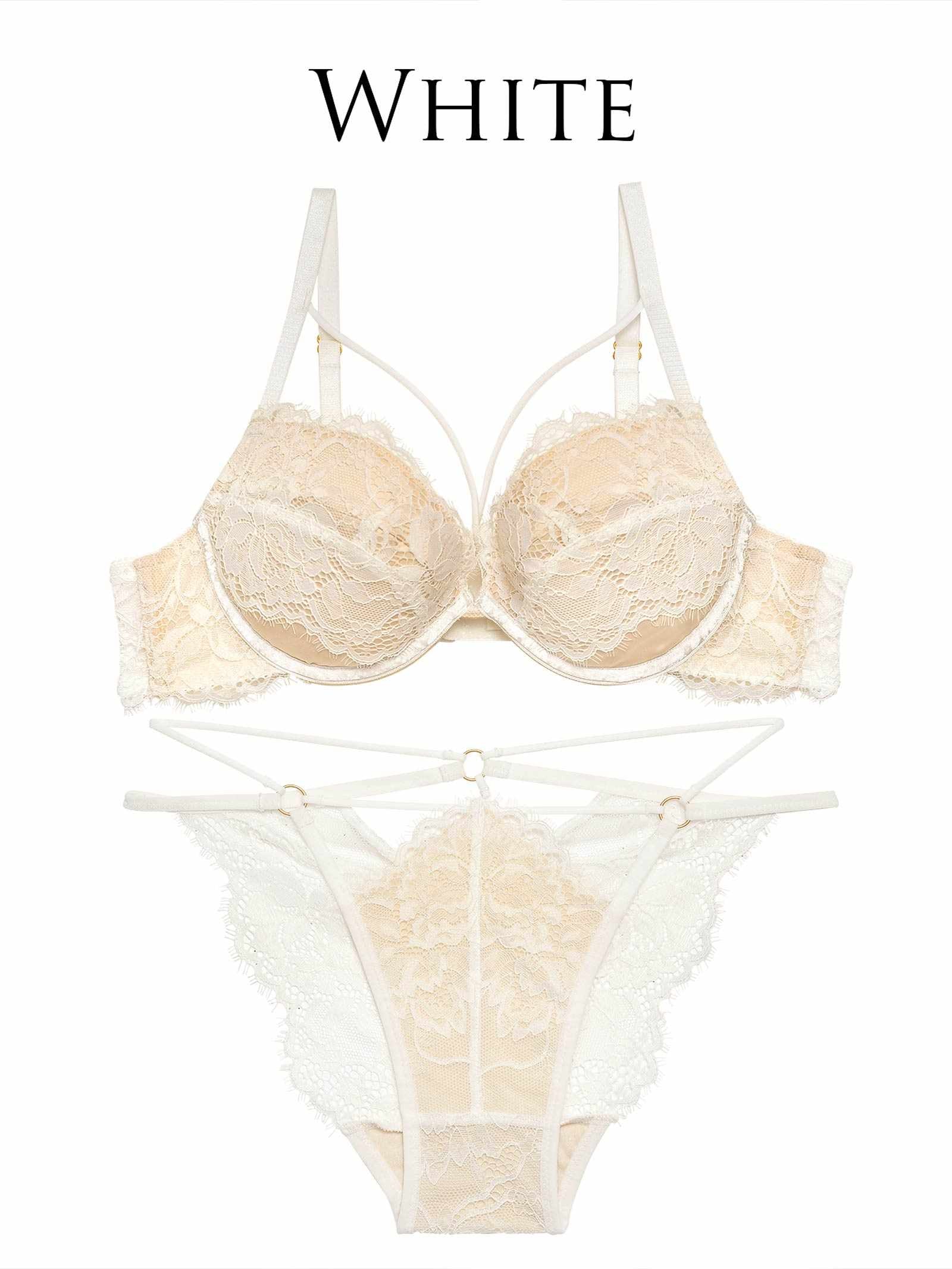 10/25新作!【永尾まりや着用】【Reinest】アグレアーブルレースコードブラジャー&バック透けフルバックショーツ