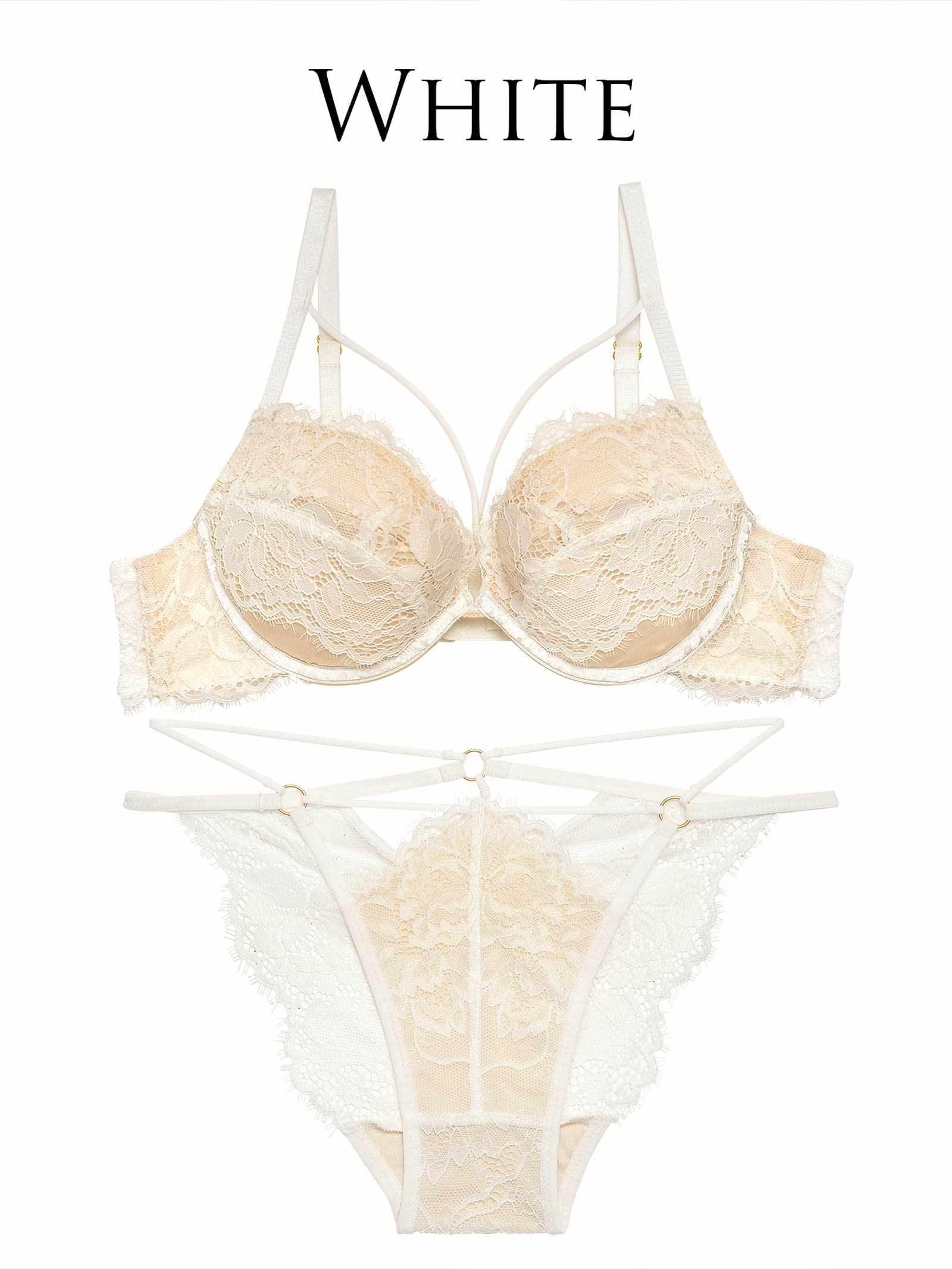 【永尾まりや着用】【Reinest】アグレアーブルレースコードブラジャー&バック透けフルバックショーツ - 【公式】247Lingerie