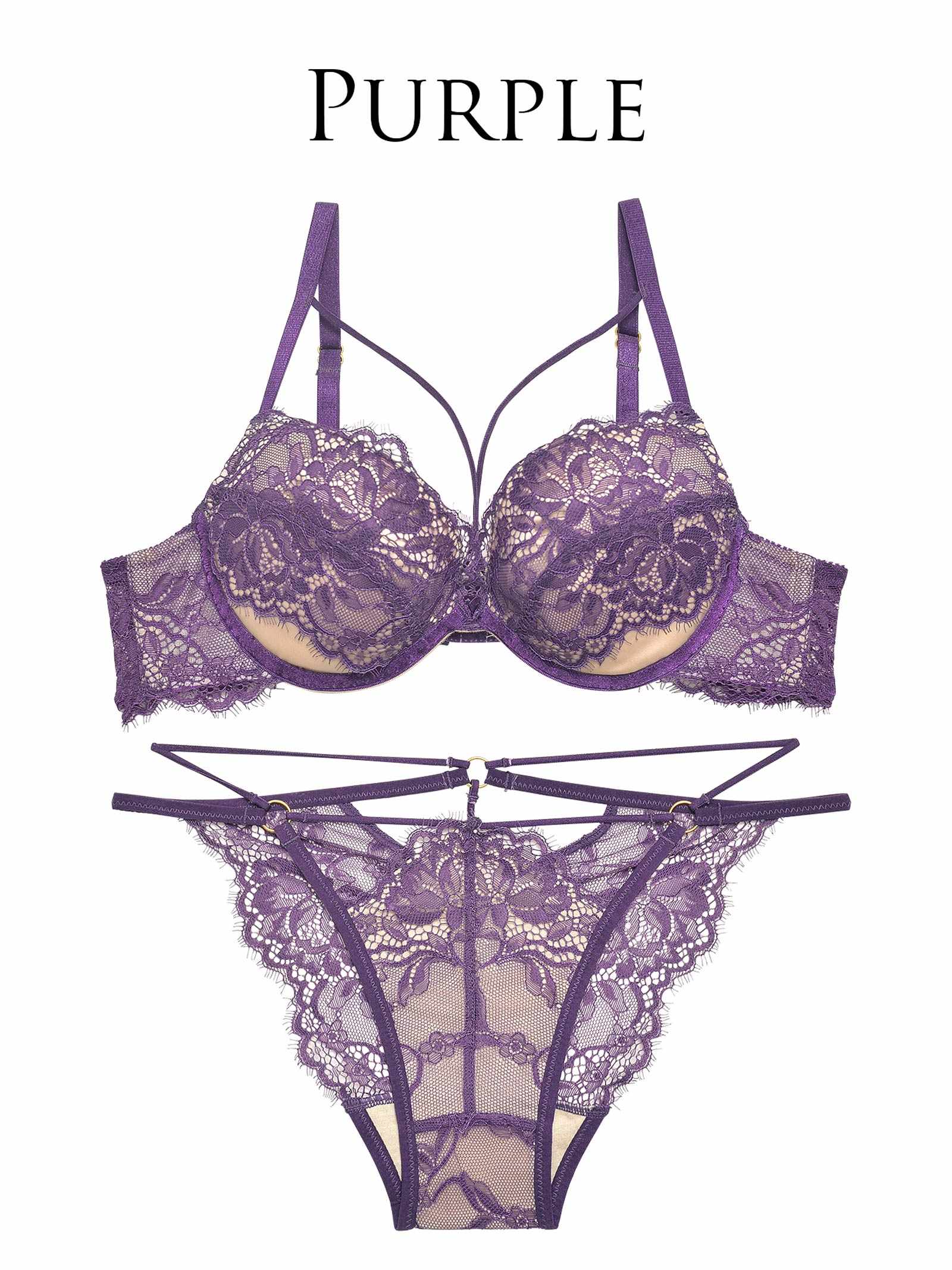 10/25新作!【永尾まりや着用】【Reinest】アグレアーブルレースコードブラジャー&バック透けフルバックショーツ