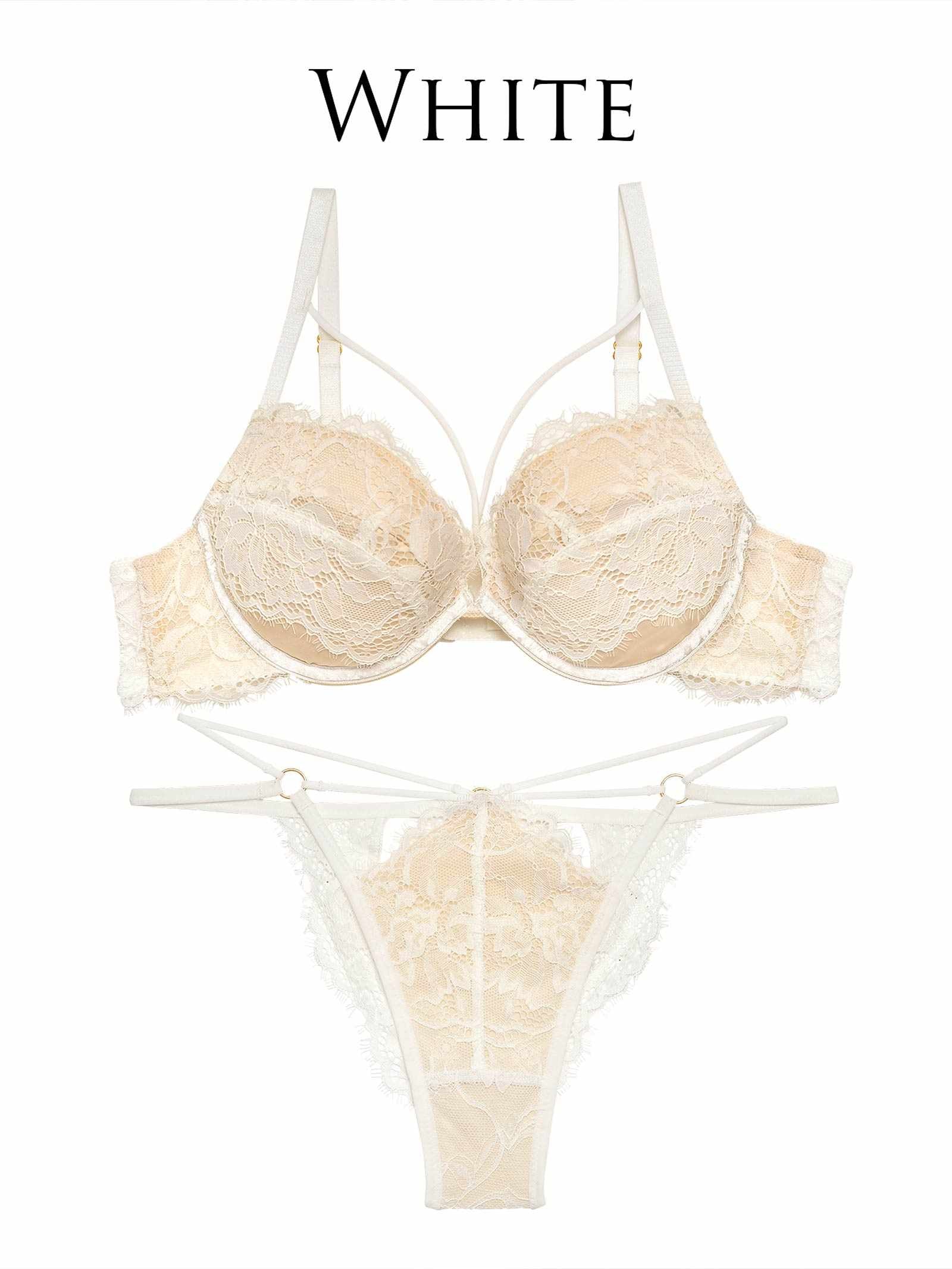 【永尾まりや着用】【Reinest】アグレアーブルレースコードブラジャー&バック透けTバックショーツ - 【公式】247Lingerie