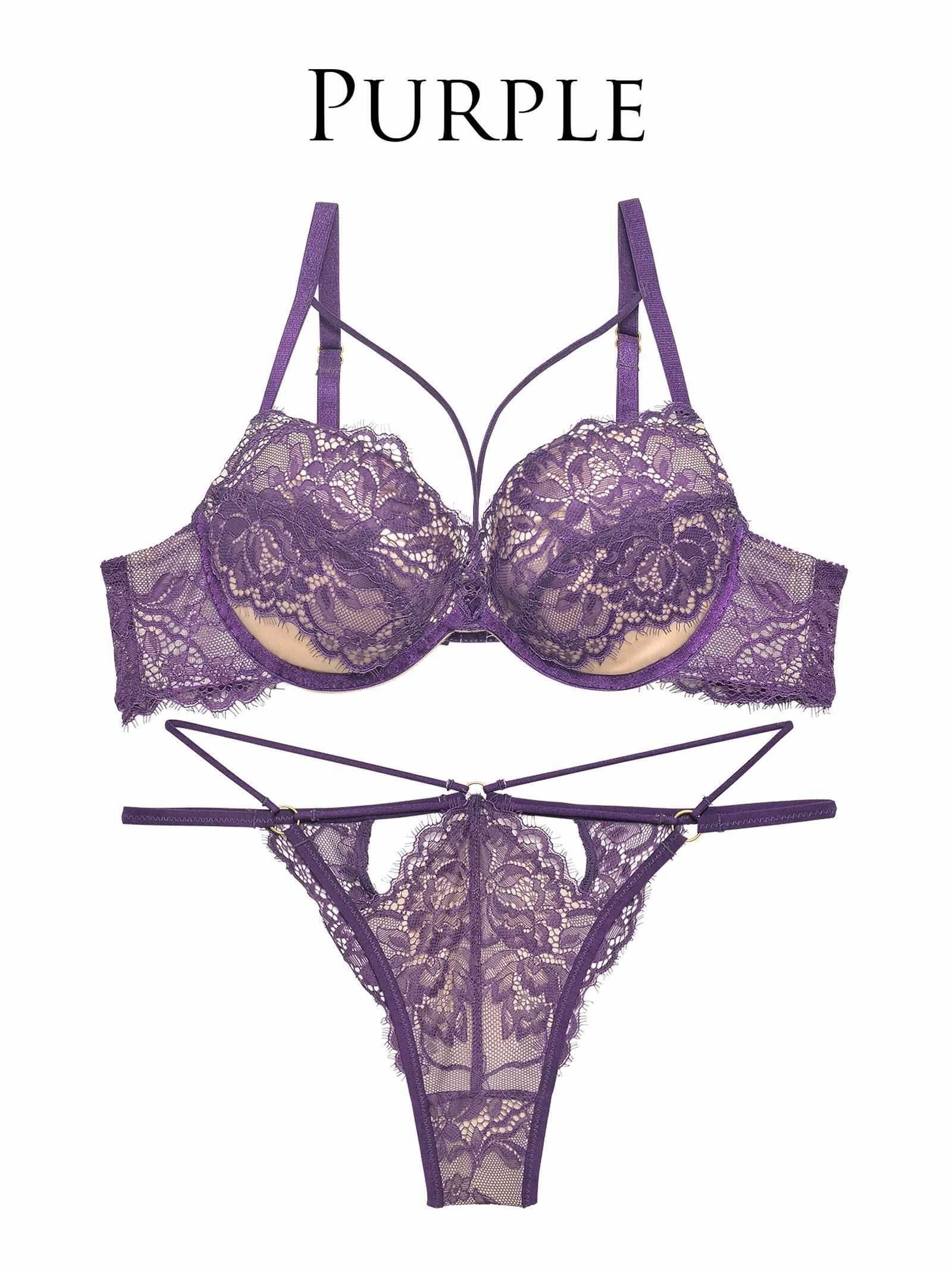 【永尾まりや着用】【Reinest】アグレアーブルレースコードブラジャー&バック透けTバックショーツ - 【公式】247Lingerie