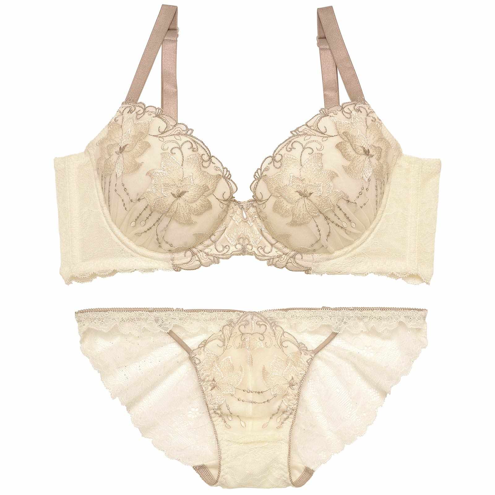 【永尾まりや着用】【Reinest】トワイライトブルーム育乳脇高★魔法のブラジャー&バック透けフルバックショーツ