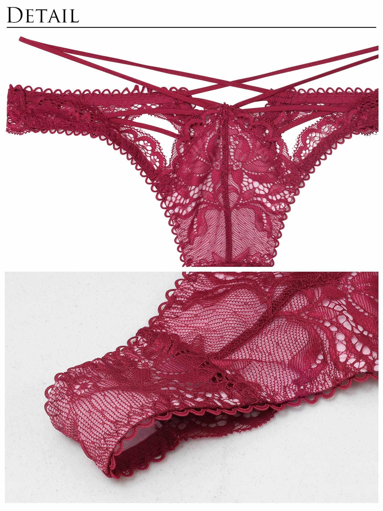 2/11再販!【Reinest】リュクスカットレースアップブラジャー&バック透けTバックショーツ - 【公式】247Lingerie