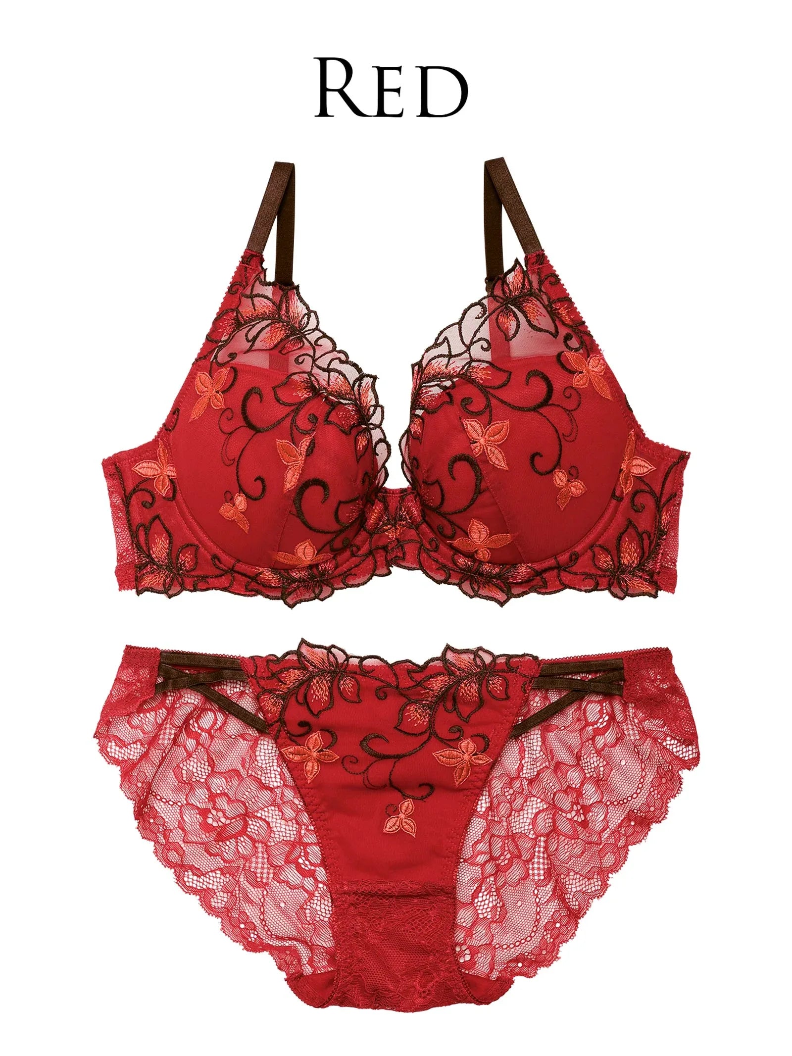 【永尾まりや着用】【Reinest】ディープクイーンアイビーブラジャー&バック透けフルバックショーツ - 【公式】247Lingerie