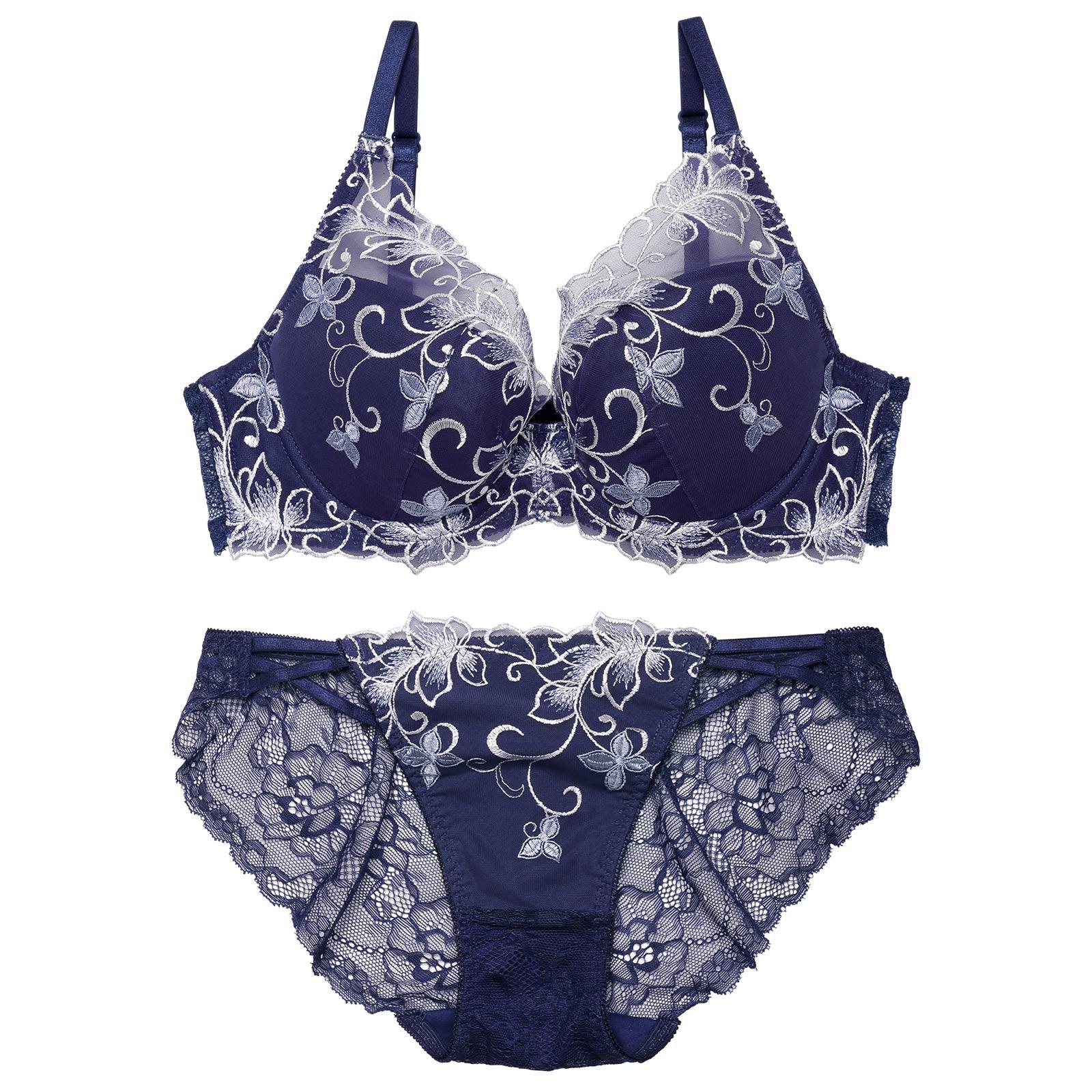 【永尾まりや着用】【Reinest】ディープクイーンアイビーブラジャー&バック透けフルバックショーツ - 【公式】247Lingerie