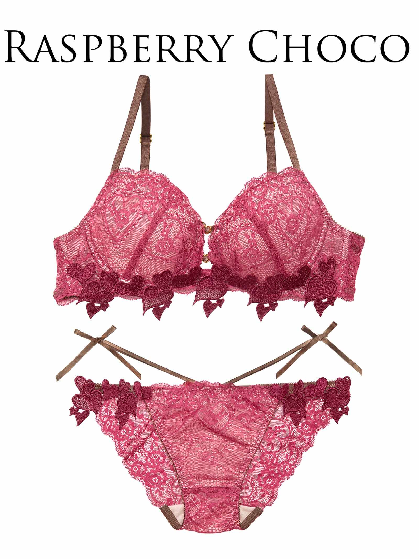 1/27新作!【Reinest】クイーンベリーハートブラジャー&バック透けフルバックショーツ