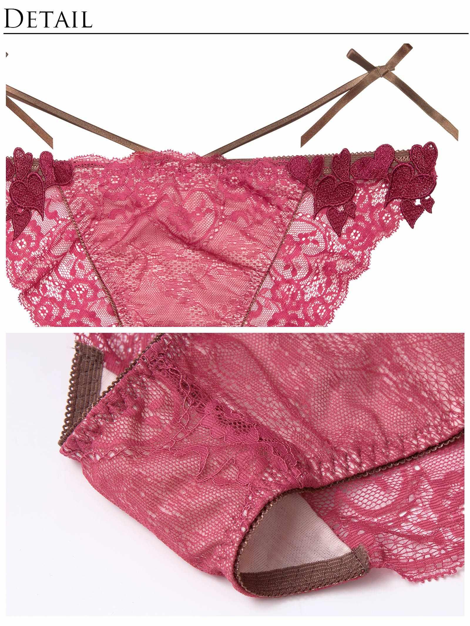 2/18再販!【Reinest】クイーンベリーハートブラジャー&バック透けフルバックショーツ - 【公式】247Lingerie